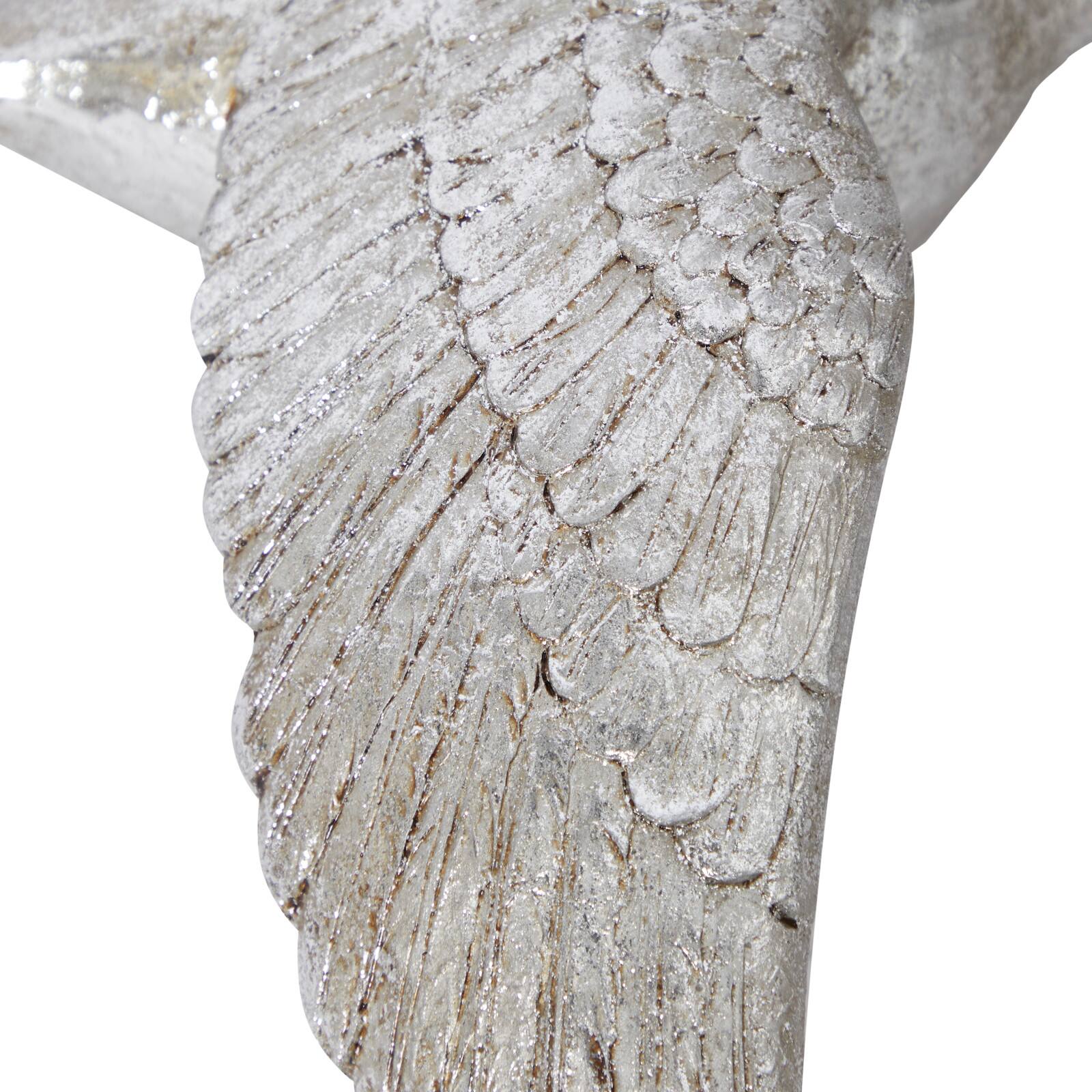 Silver Polystone Farmhouse Birds Wall Decor Set