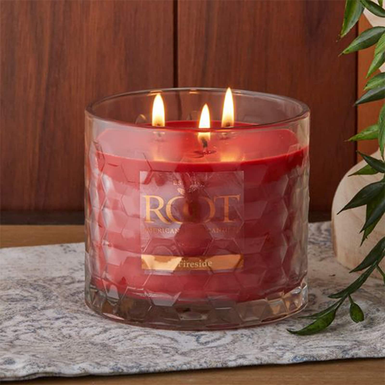 Root Candles Signature 3-Wick Honeycomb Beeswax Blend Jar Candle
