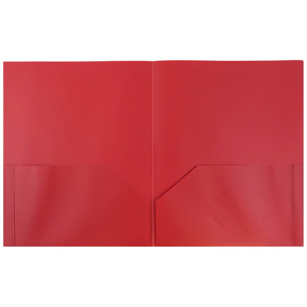 JAM Paper 9.5&#x22; x 11.5&#x22; Plastic 2 Pocket School POP Folders, 6ct.