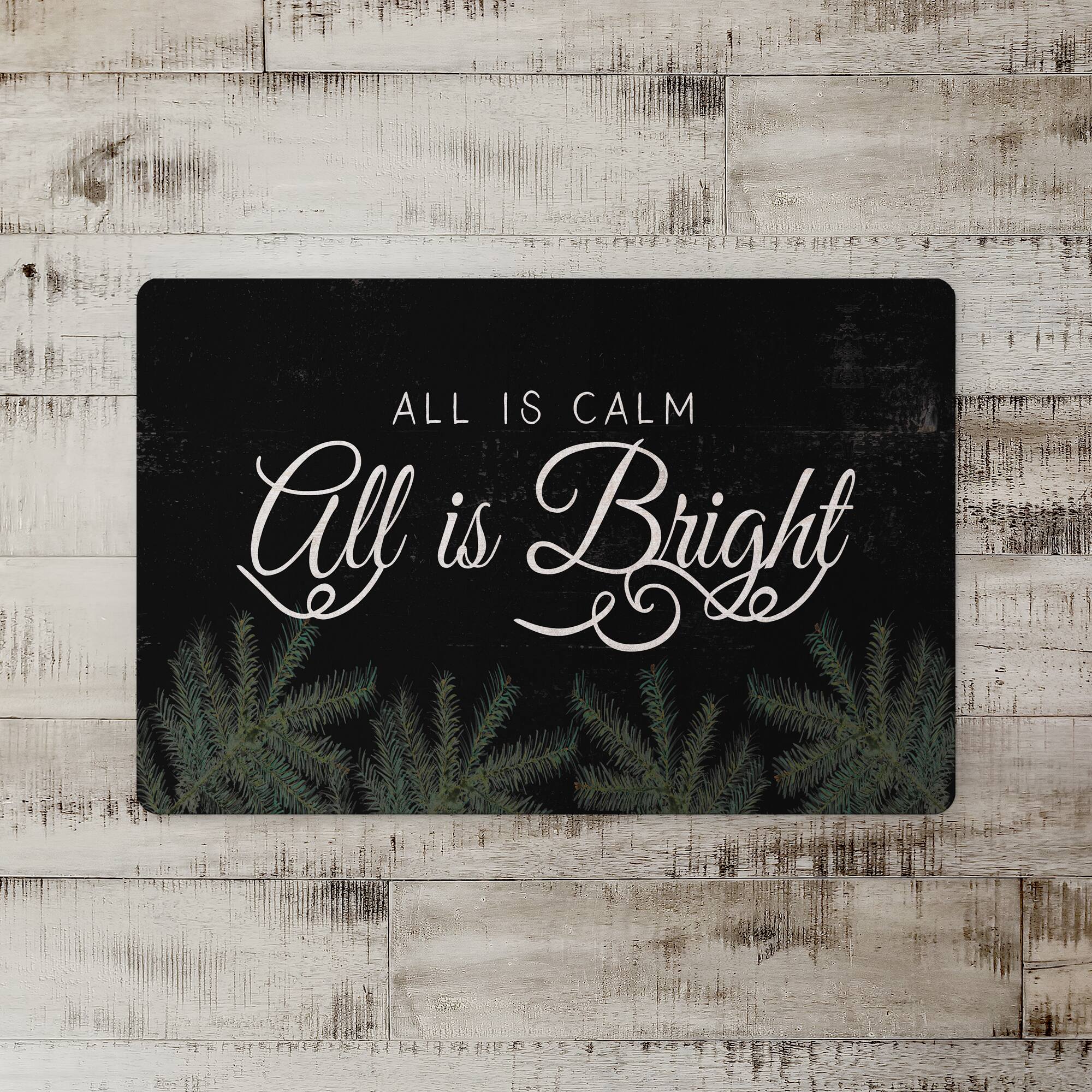 All Is Calm All Is Bright Floor Mat