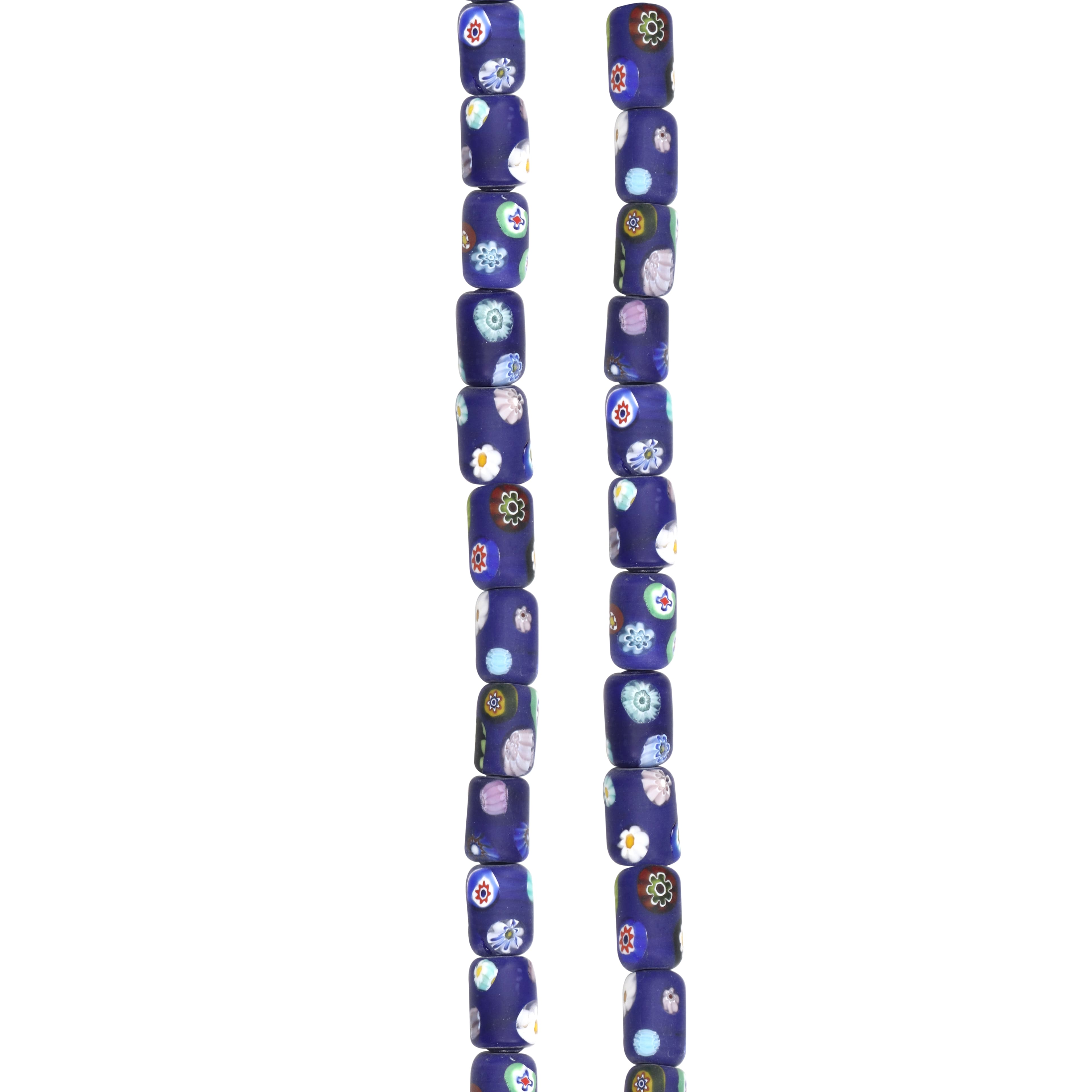 Blue Millefiori Tube Beads by Bead Landing&#xAE;