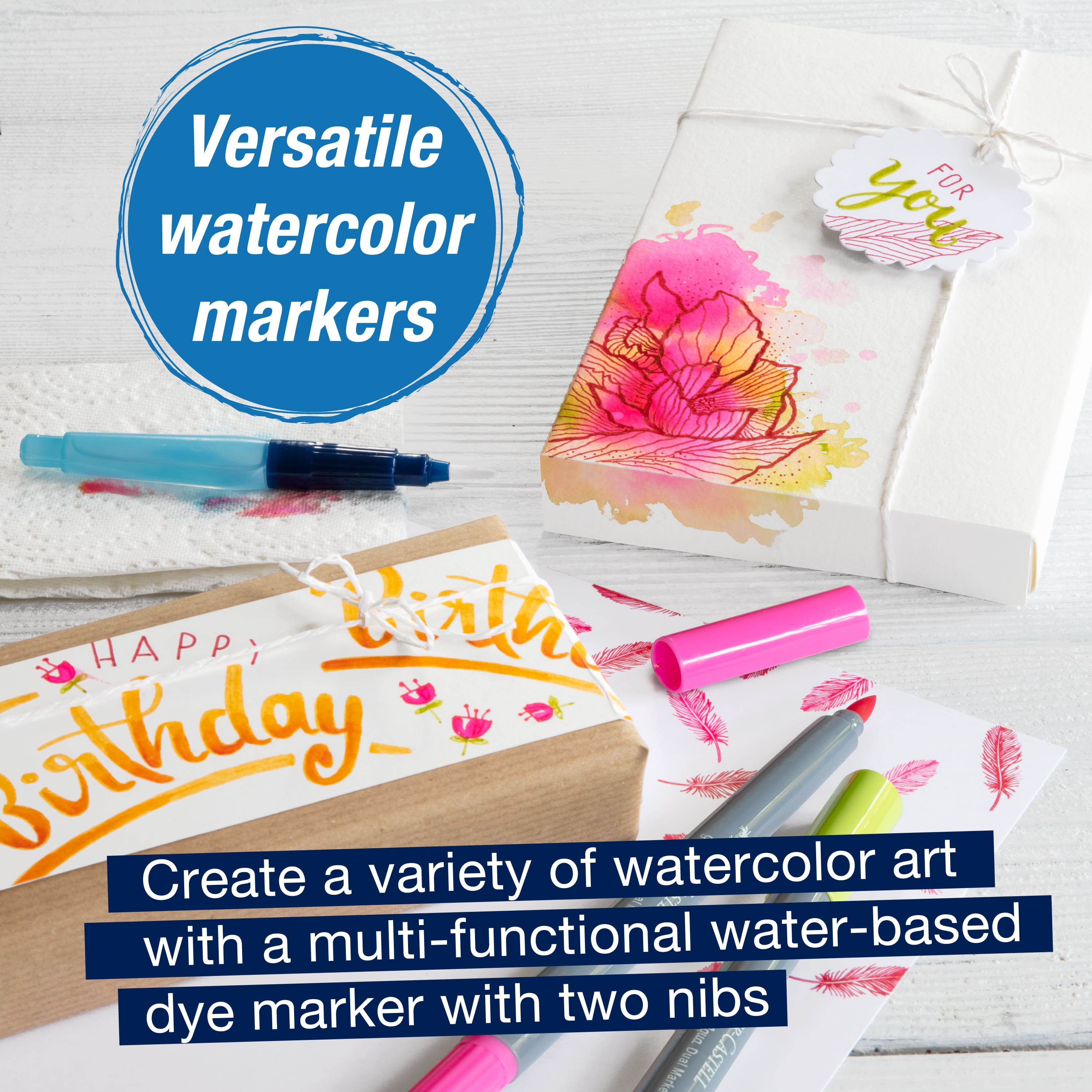 Faber-Castell&#xAE; Goldfaber Aqua Basic Shades Dual-Tip Marker Set