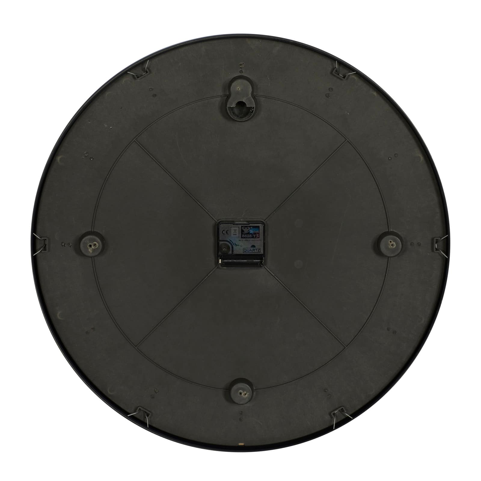 Black Glass Contemporary Wall Clock, 20&#x22; x 20&#x22; x 3&#x22;