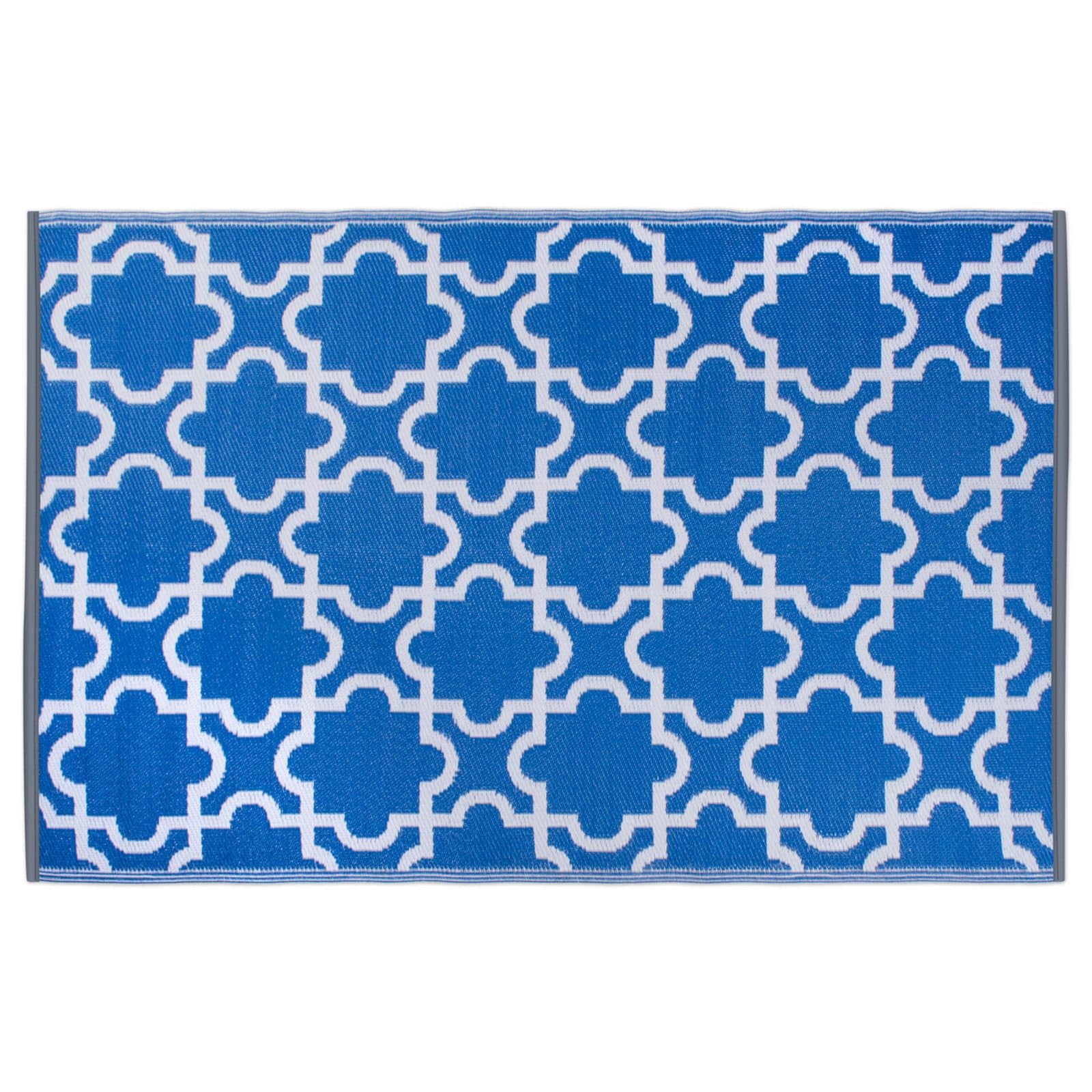 DII&#xAE; Blue Lattice Outdoor Rug, 4ft. x 6ft.