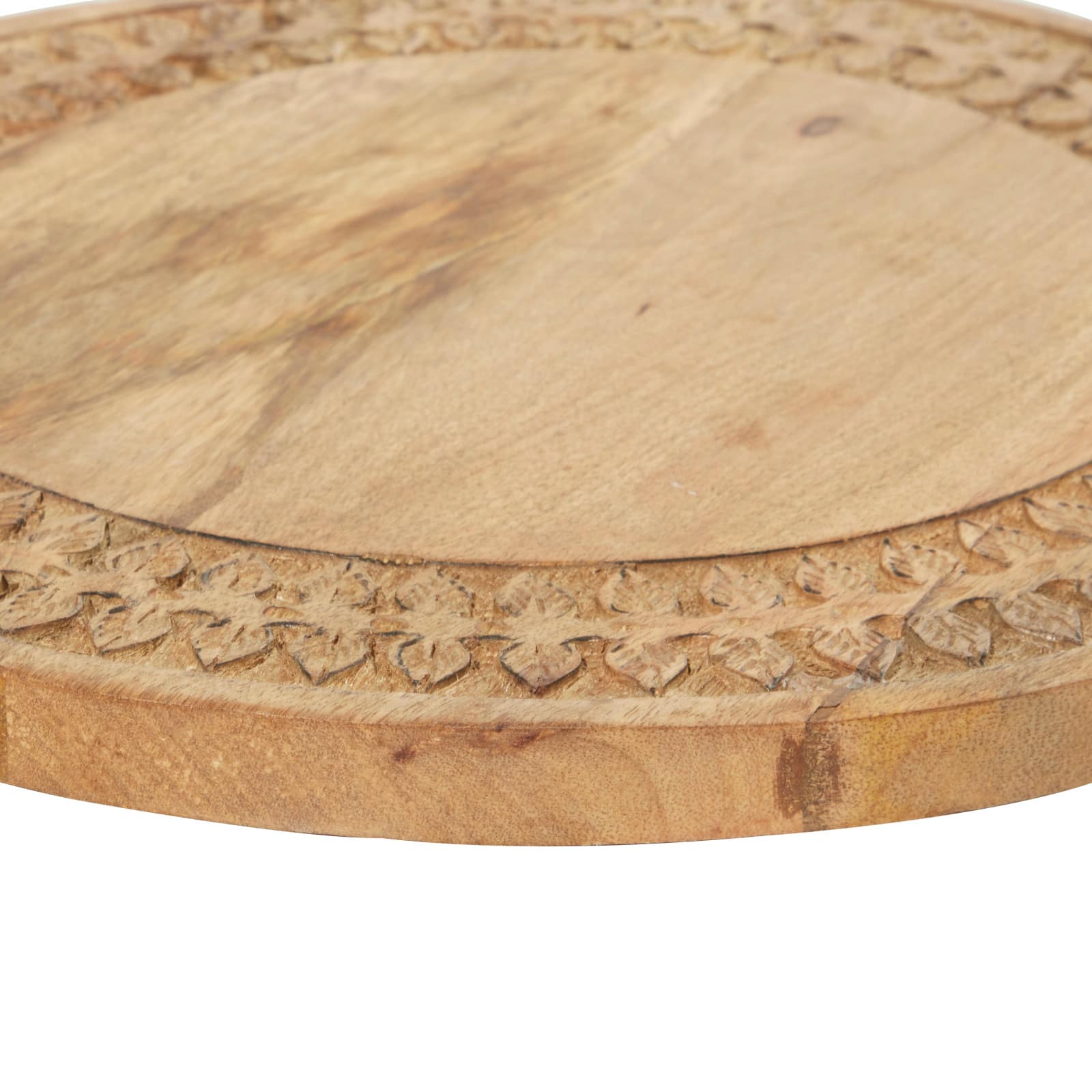 Brown Wood Country Cottage Lazy Susan Cake Stand, 2&#x22; x 15&#x22; x 15&#x22;