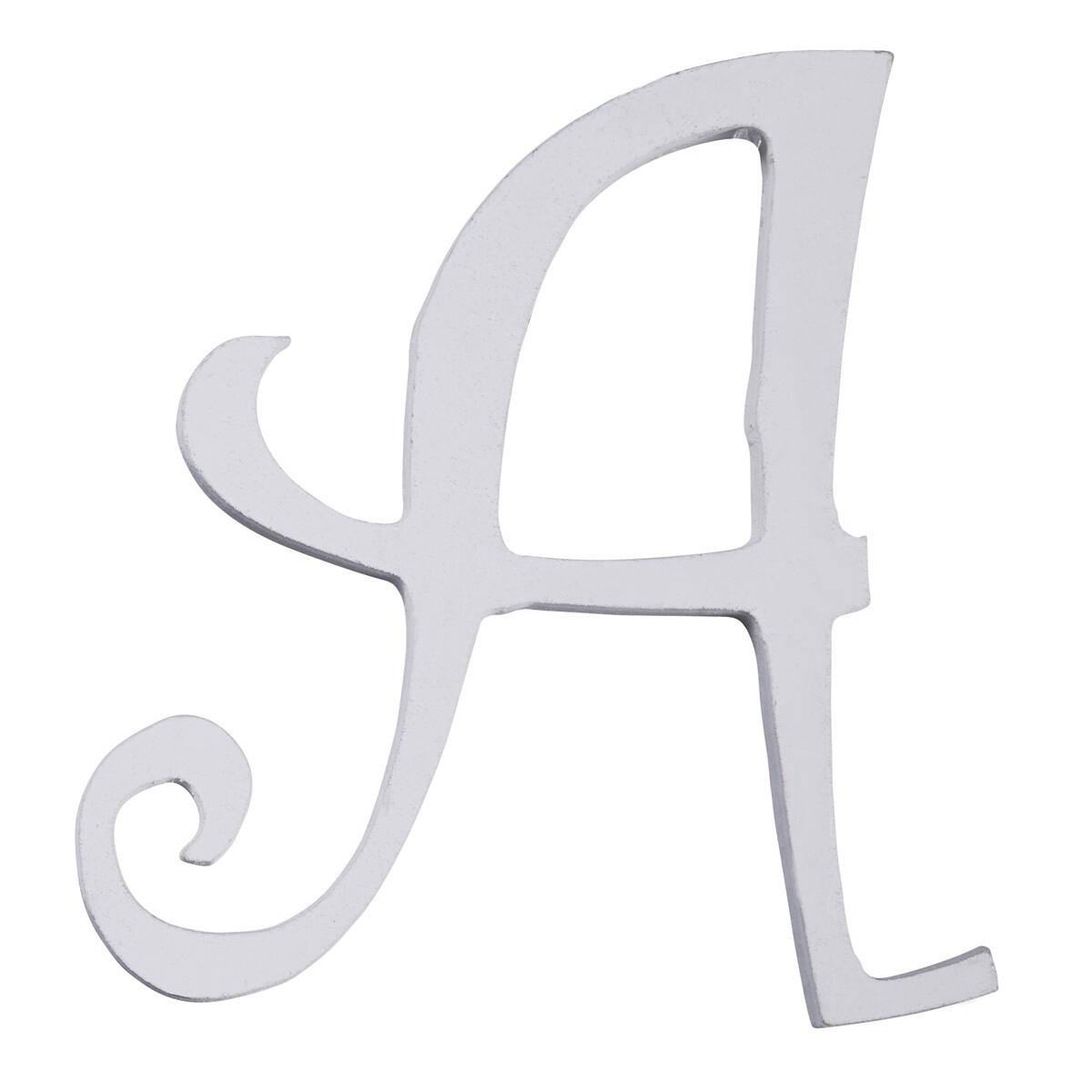 12 Pack: 5" White Curlicue Letter by Make Market®