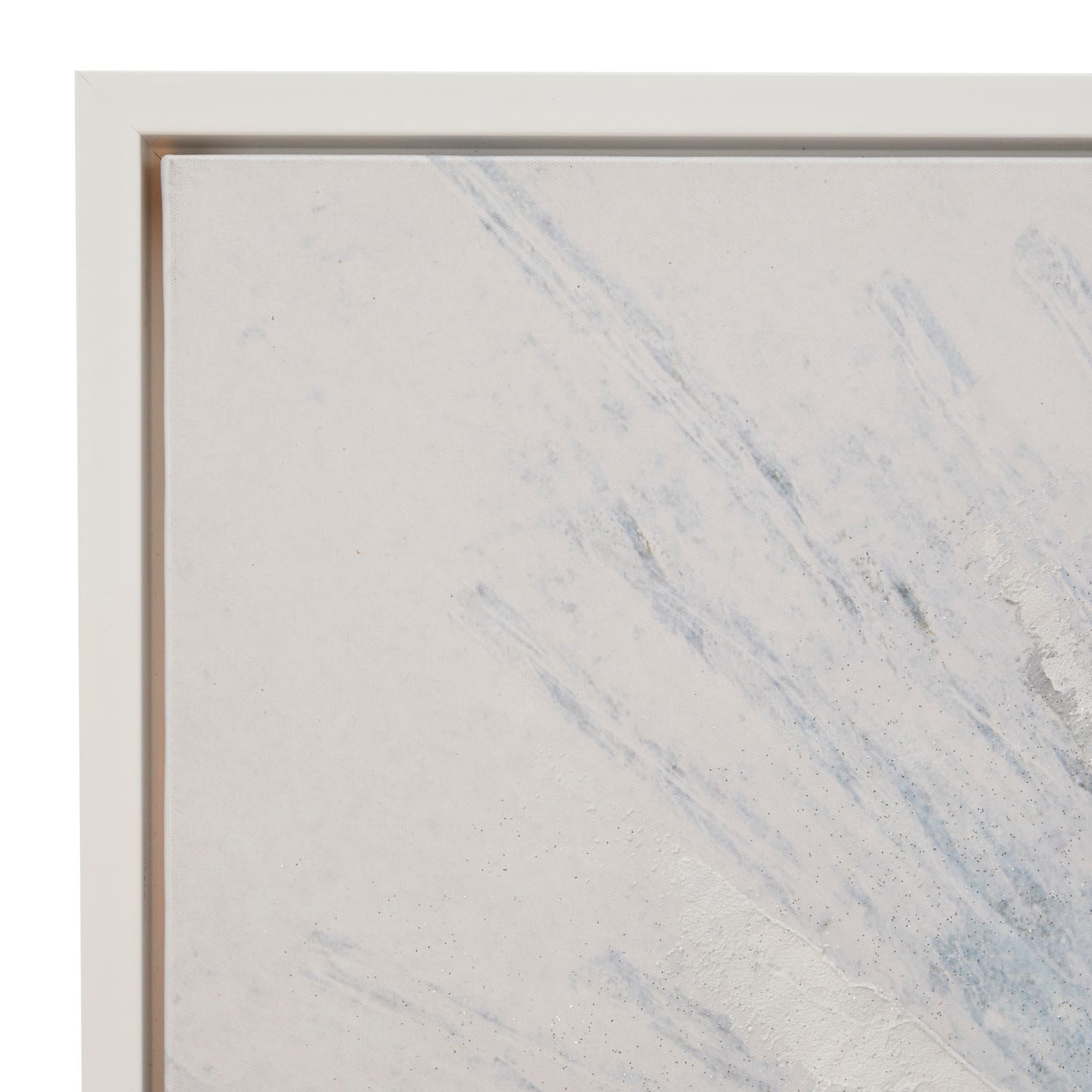 White Wood Glam Framed Abstract Wall Art 39" x 39" x 2"