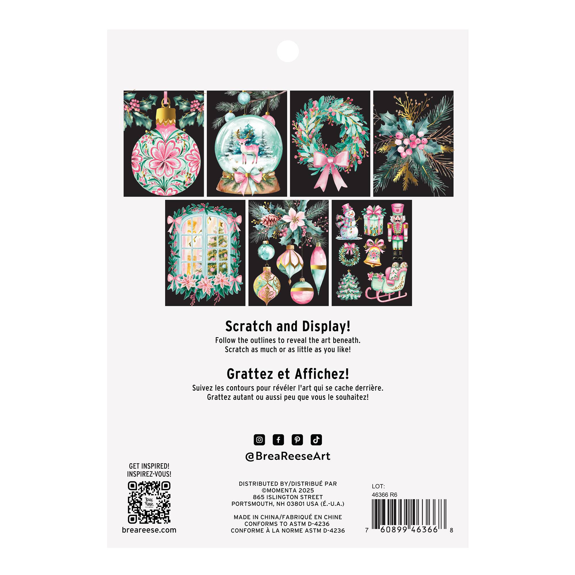 Brea Reese™ 6" x 8" Pastel Christmas Scratch Art Paper Pad