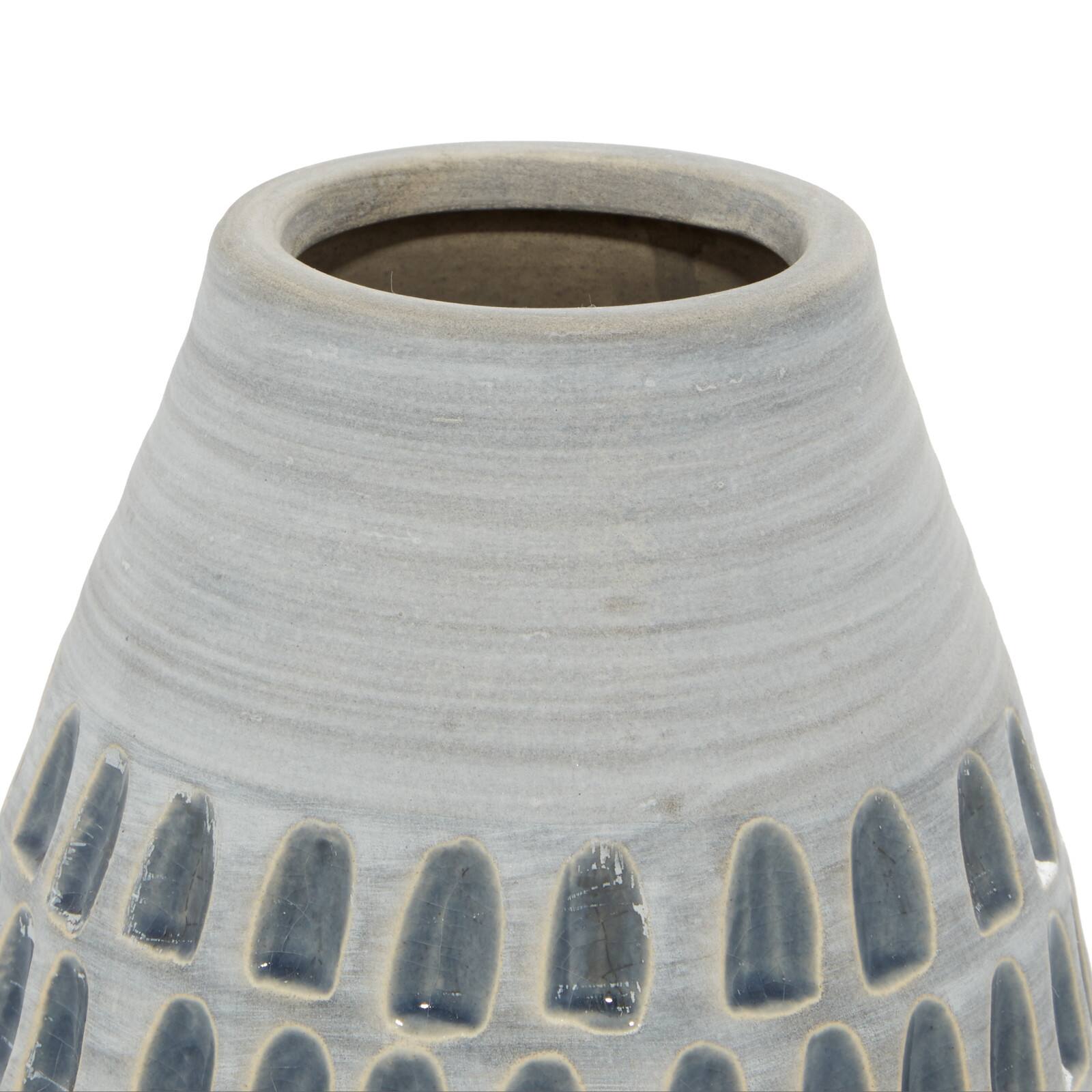Gray Ceramic Contemporary Vase Set