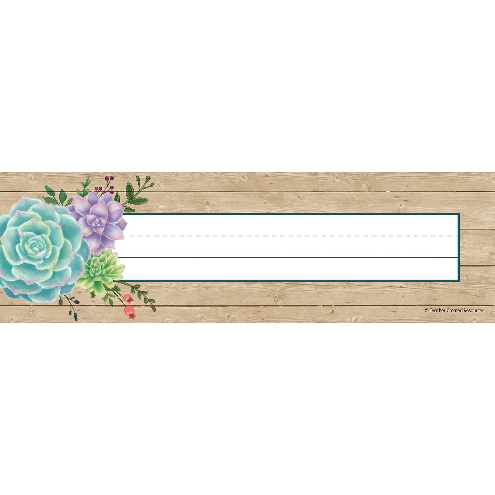 Teacher Created Resources Rustic Bloom Name Plates, 6 Packs of 36