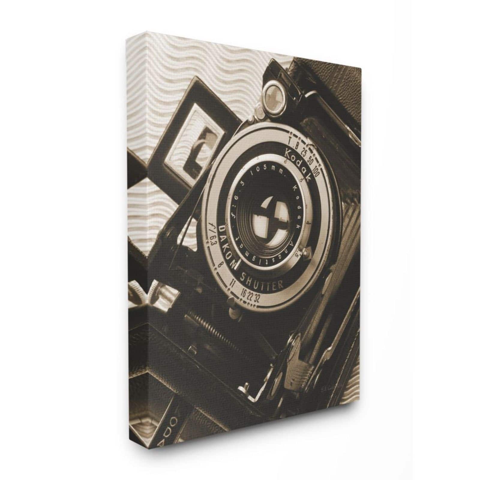 Stupell Industries Vintage Camera Sepia Photograph Canvas Wall Art