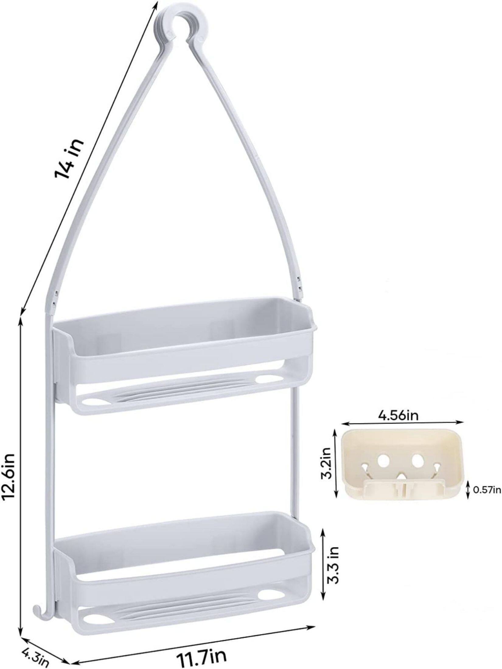 NEX™ 12" White Over Shower Head Shower Caddy