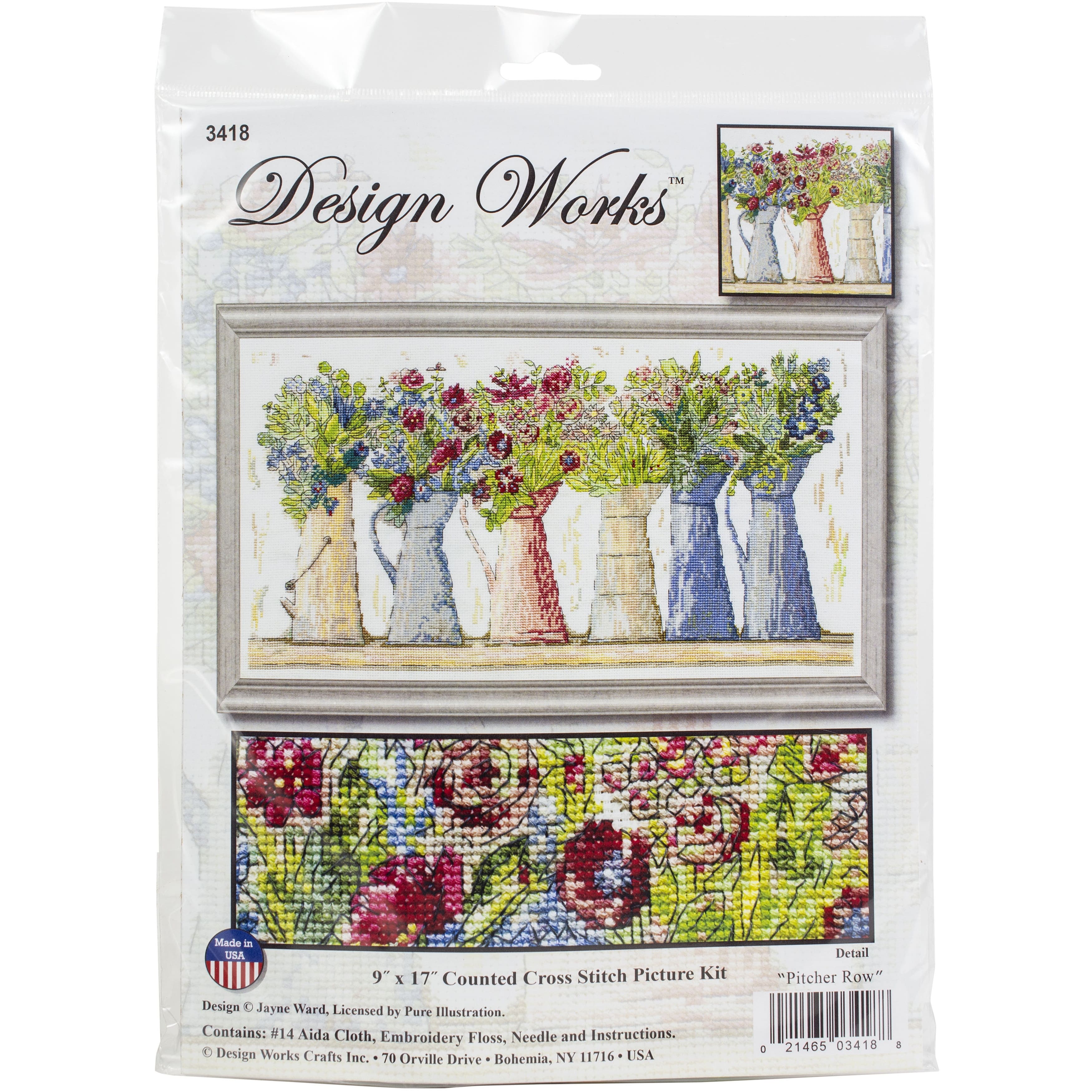 Design Works™ Pitcher Row Counted Cross Stitch Kit | Michaels