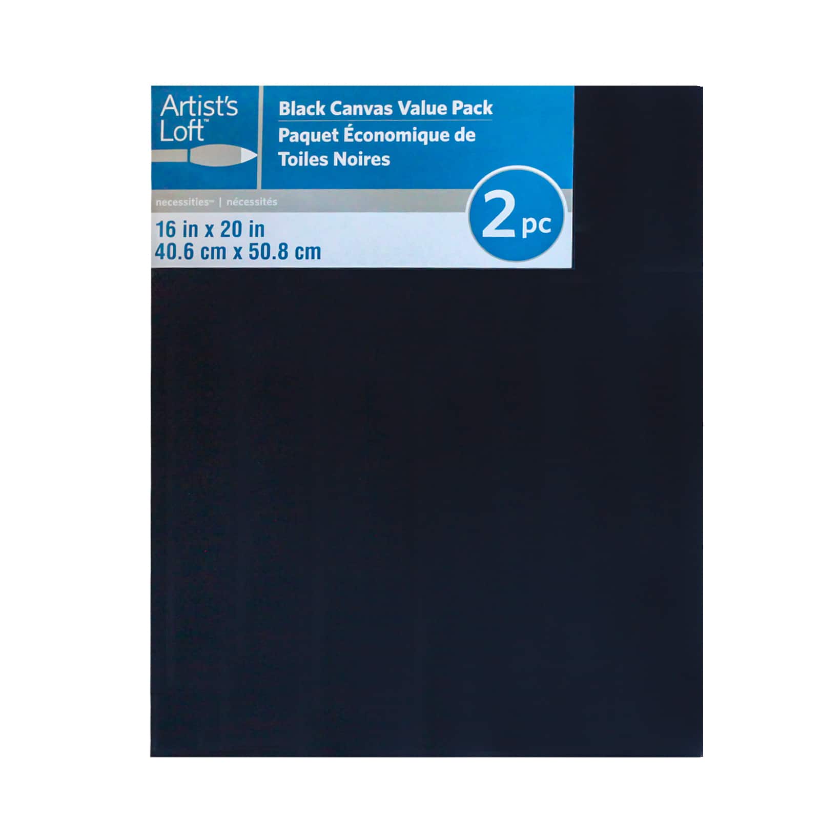 2 Pack Black Canvas Value Pack by Artist's Loft® Necessities™