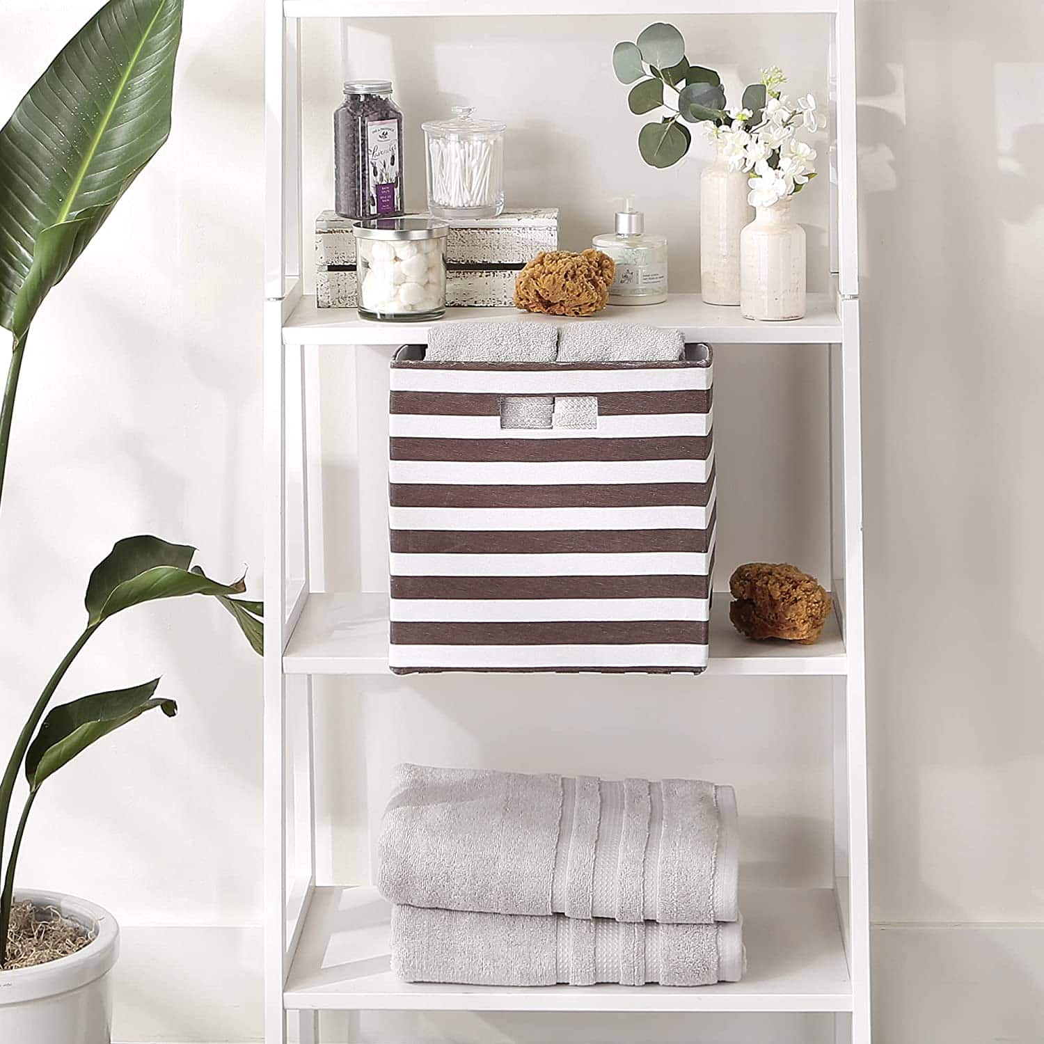 DII&#xAE; Striped Square Storage Cube