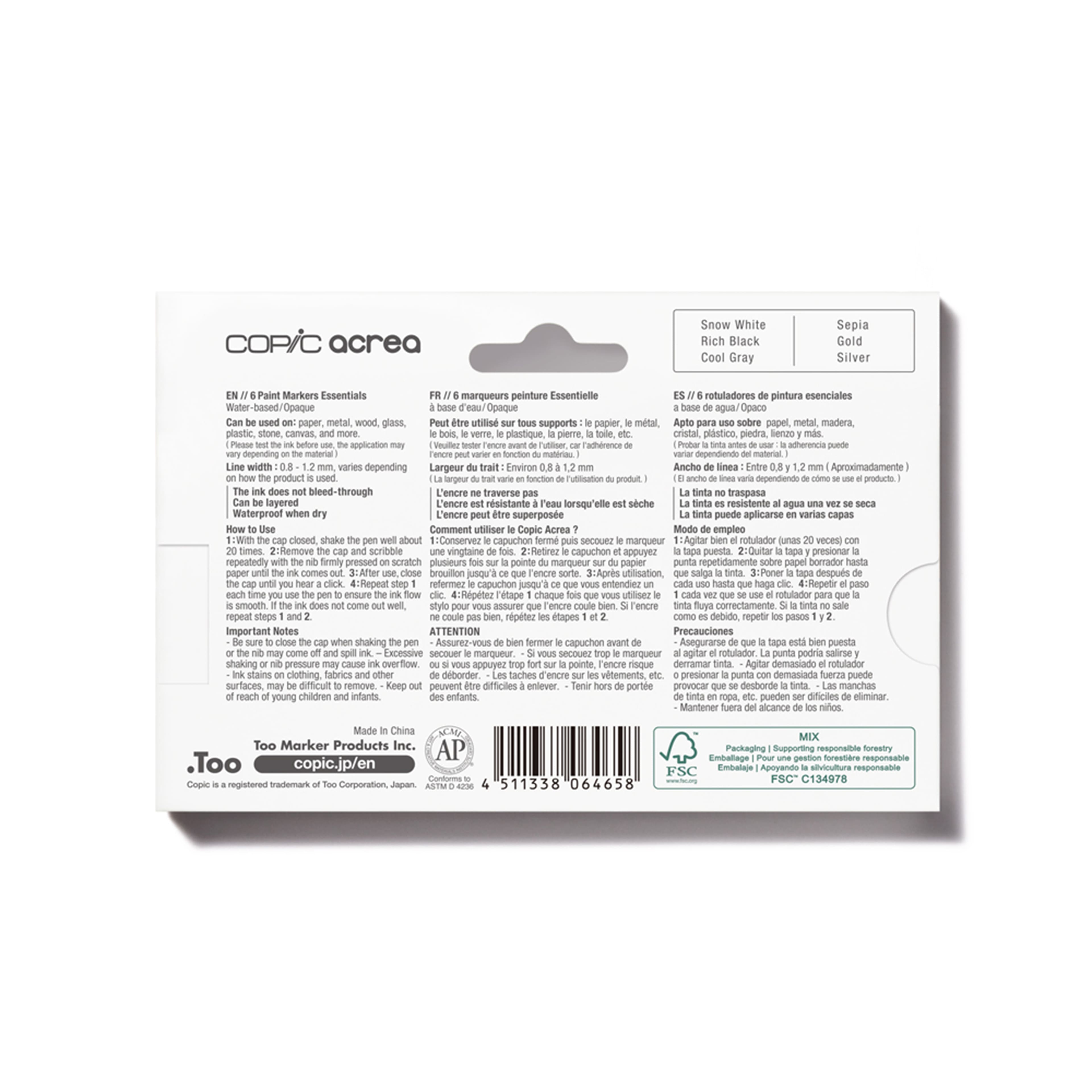 Copic® acrea Essentials Marker Set