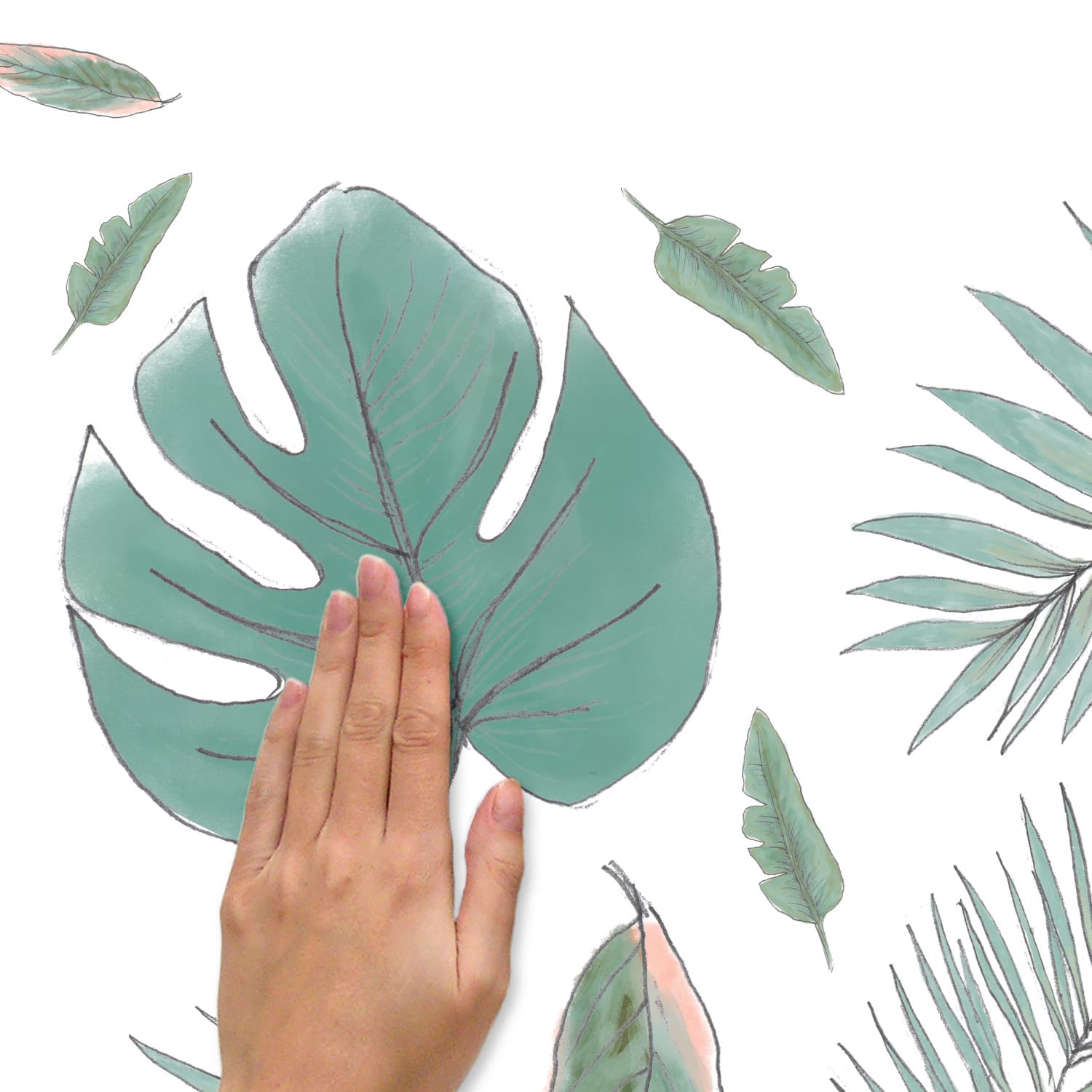 RoomMates Mr. Kate Hand-Drawn Palm Peel & Stick Wall Decals