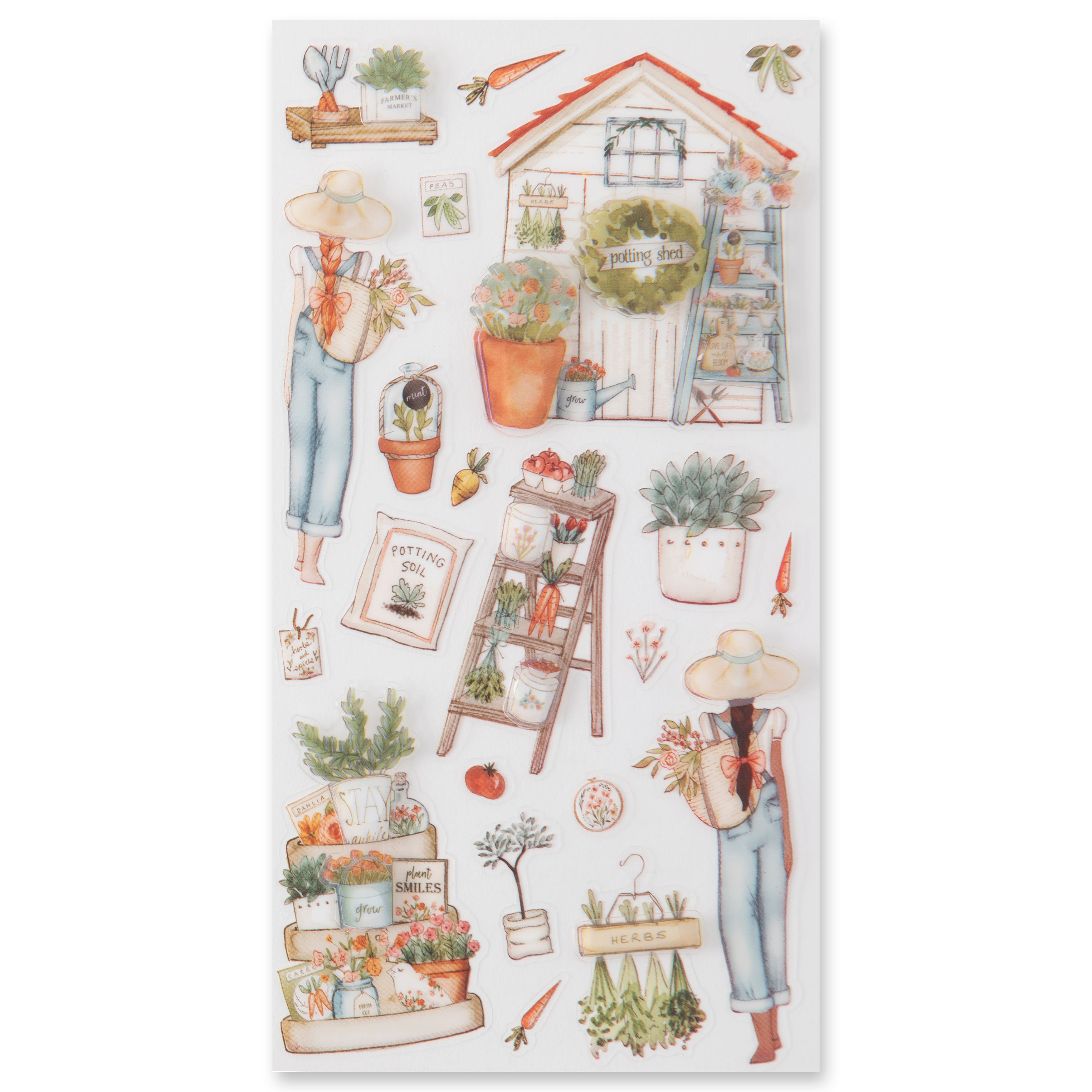 12 Pack: Gardening Dimensional Stickers by Recollections&#x2122;