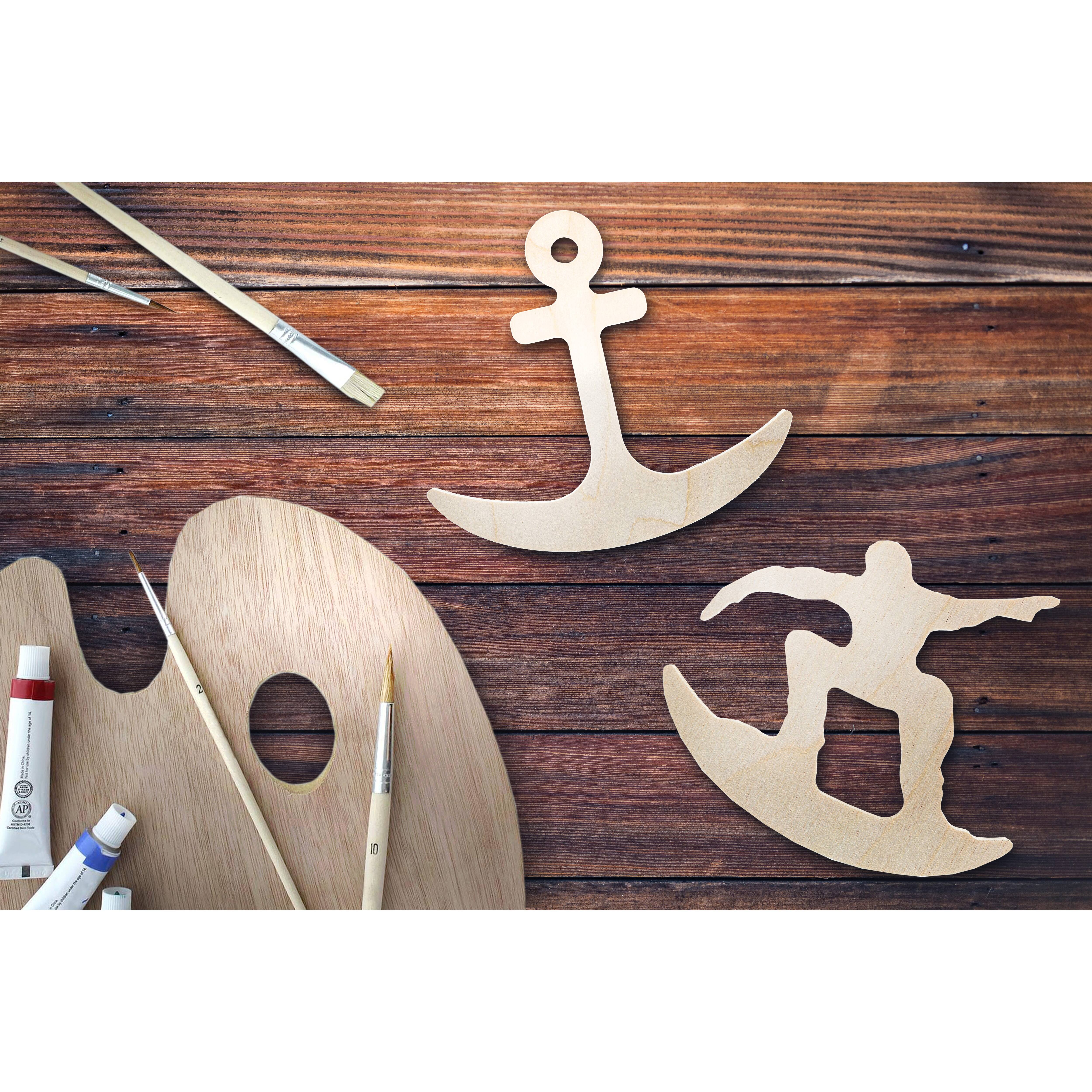 Leisure Arts&#xAE; 6&#x22; Rocking Anchor Wood Shape