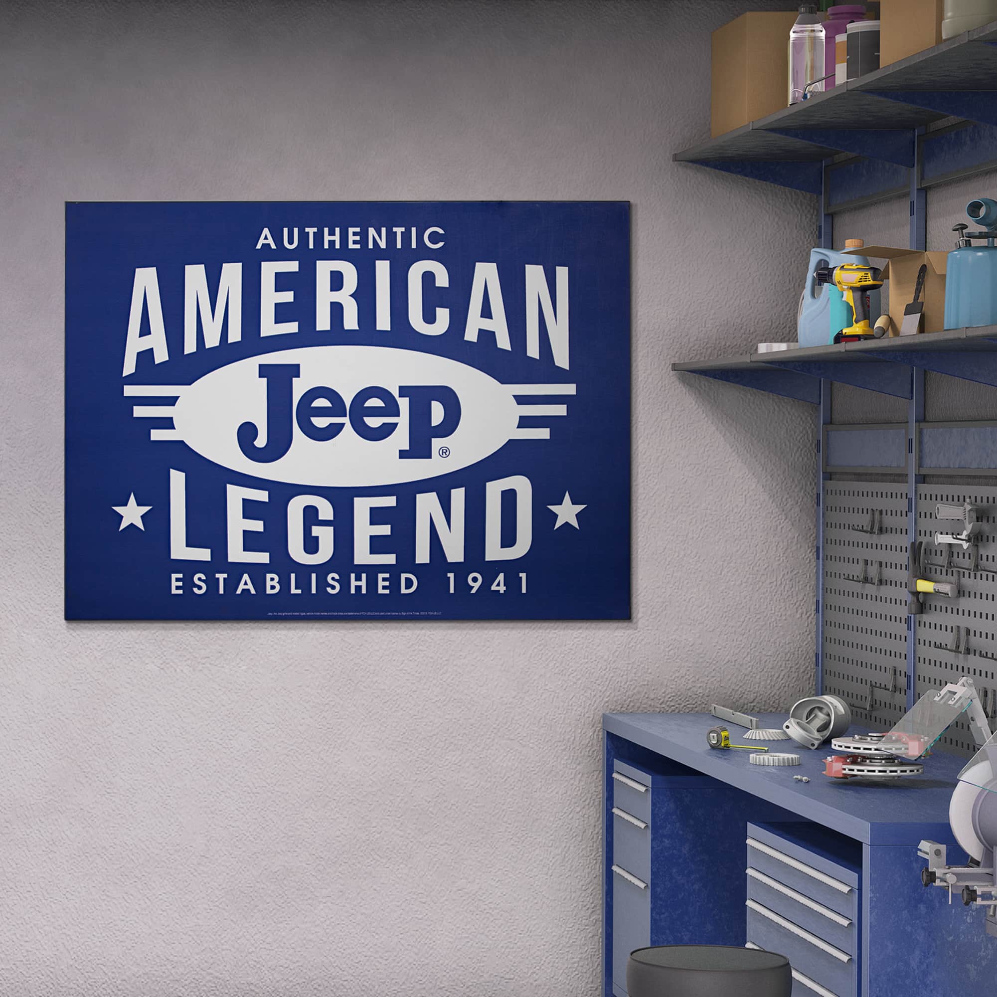 American Art D&#xE9;cor&#x2122; 41&#x22; Oversized Jeep&#xAE; American Legend Metal Sign