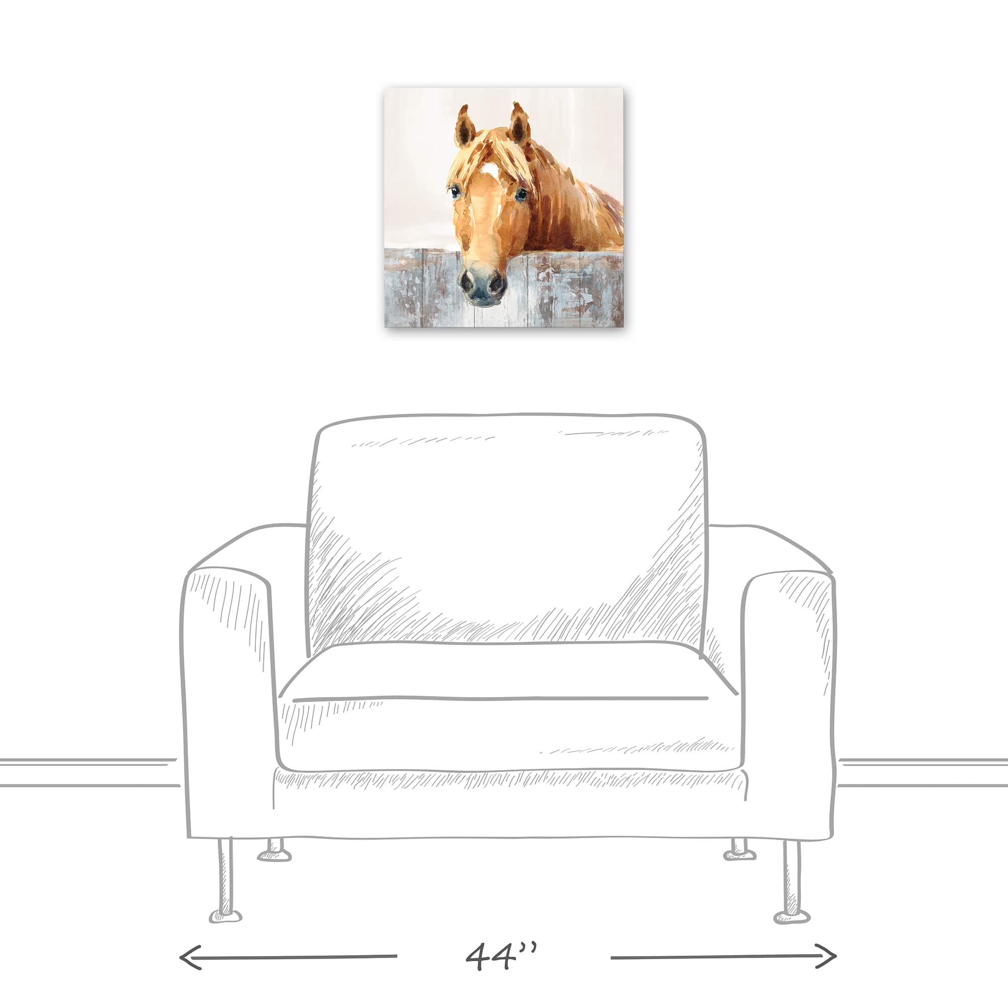 Neutral Horse Canvas Wall Art