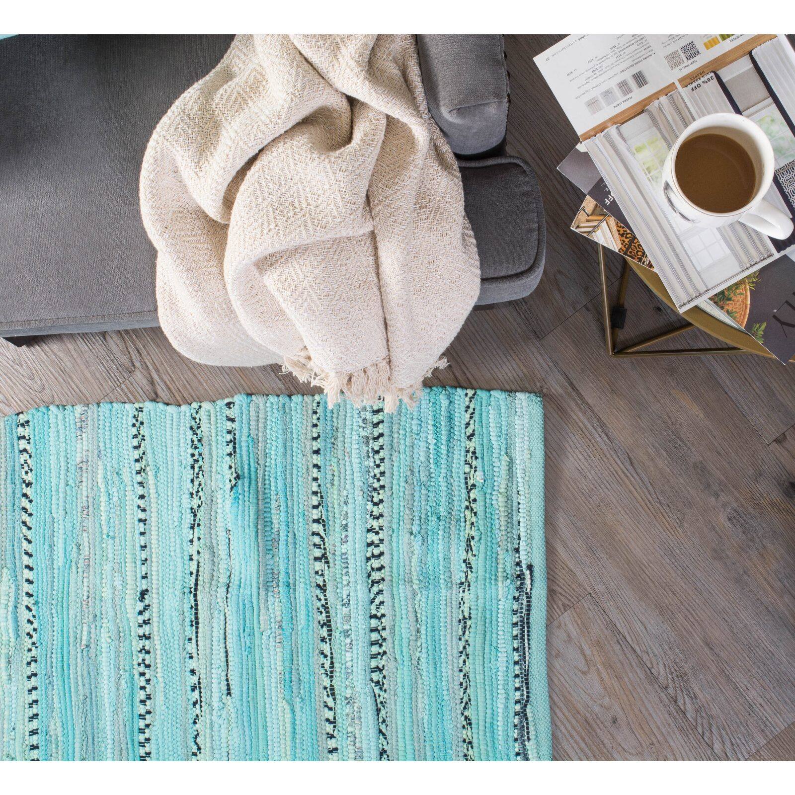 DII&#xAE; Multi Aqua Rag Rug, 20&#x22; x 31.5&#x22;