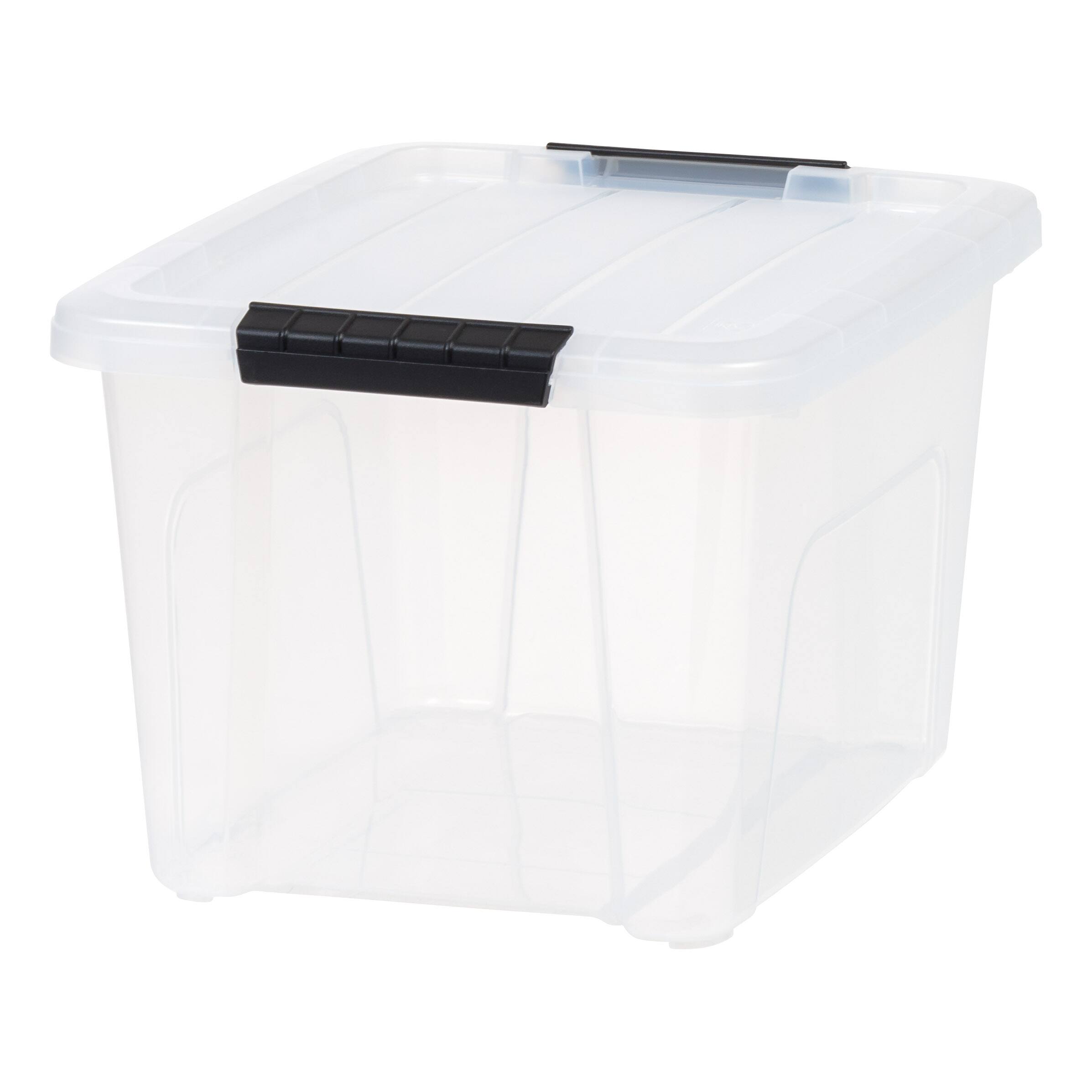 IRIS&#xAE; 20.5qt. Buckled Clear Boxes with Clear Buckle Lids, 6ct.