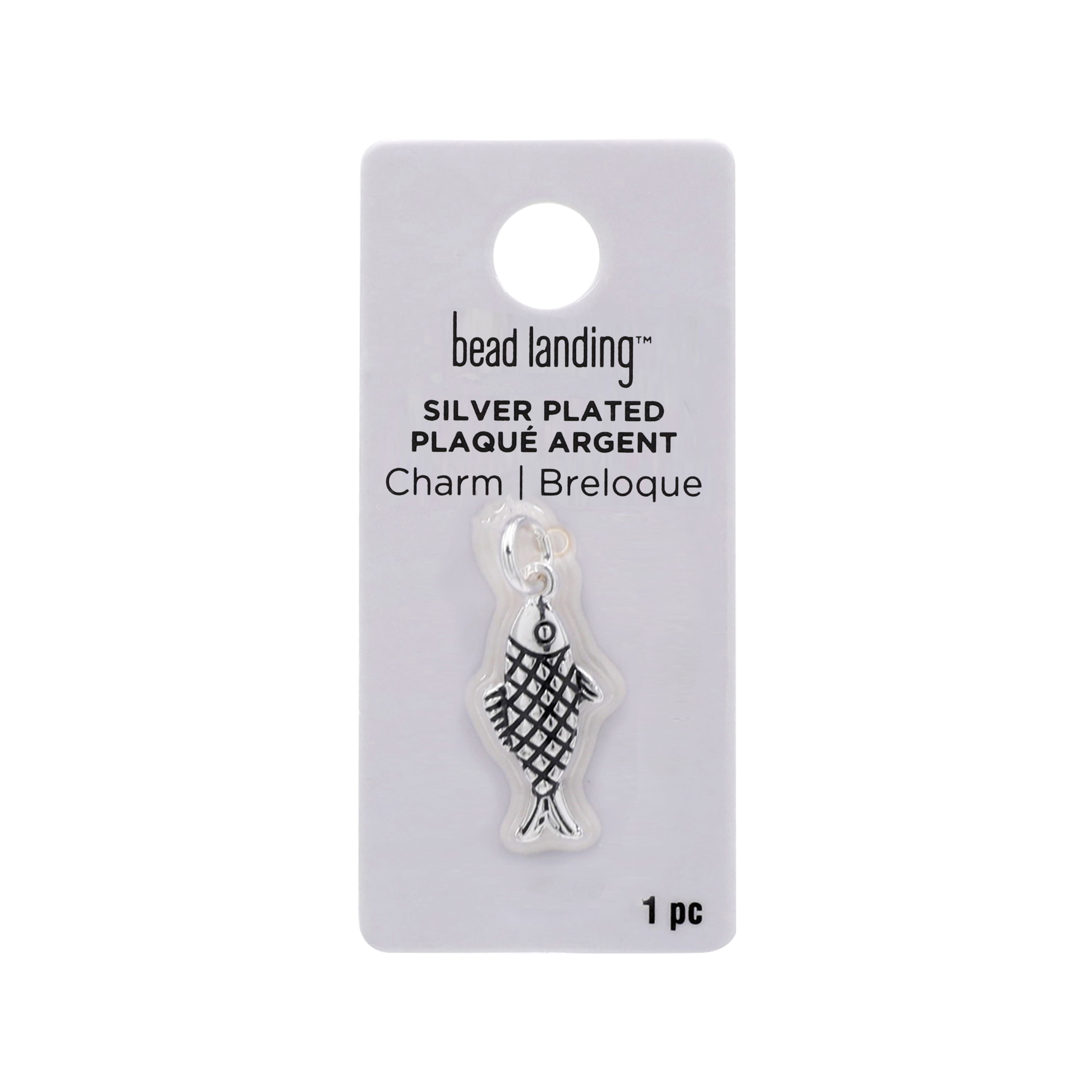 Silver Plated Fish Charm by Bead Landing&#x2122;