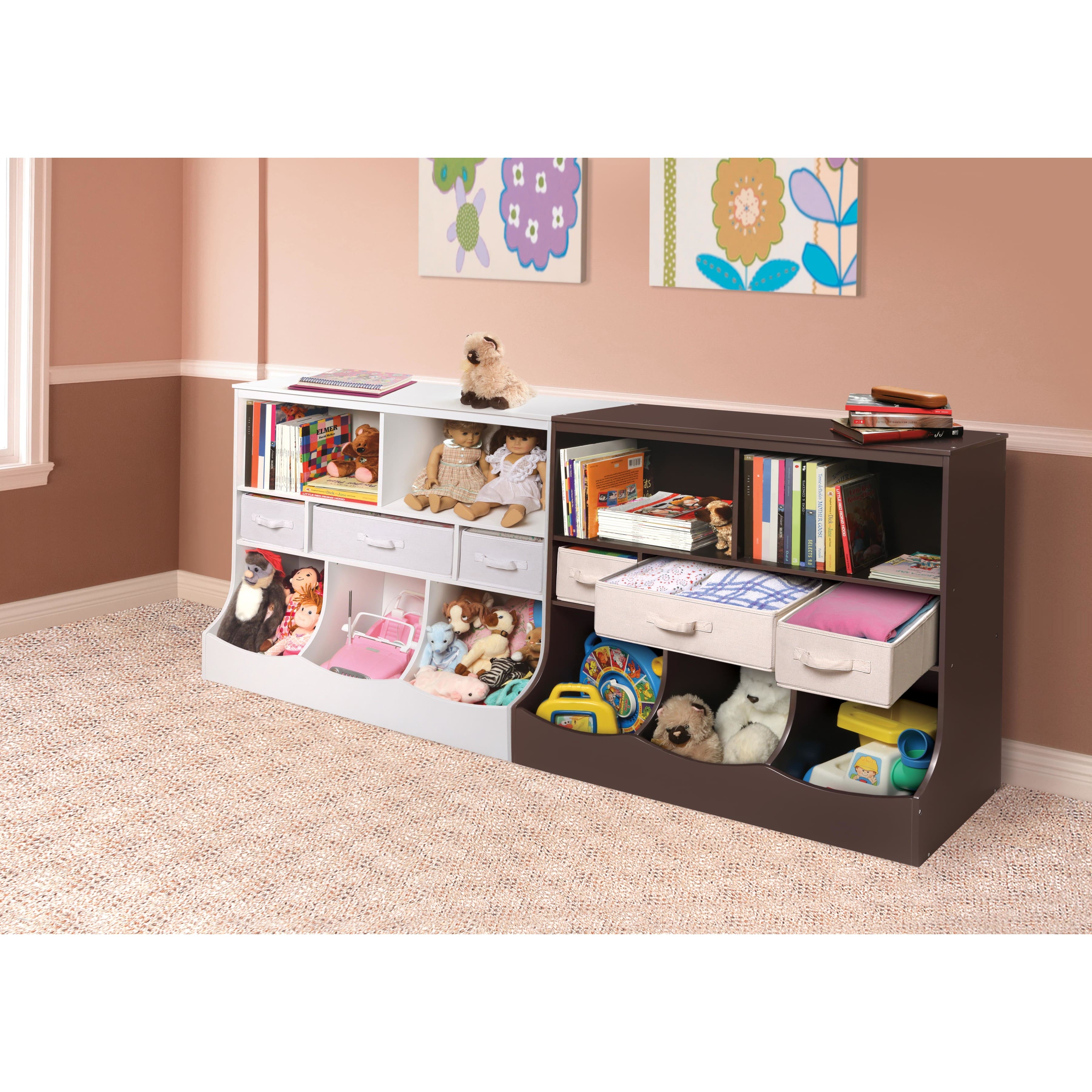 Badger Basket Combo Bin Storage Unit With Three Baskets