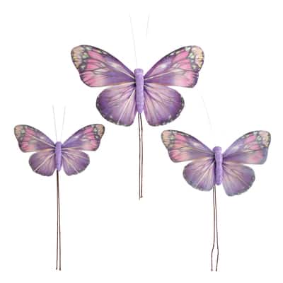 Decorative Feather Butterflies, 3ct. by Ashland® image