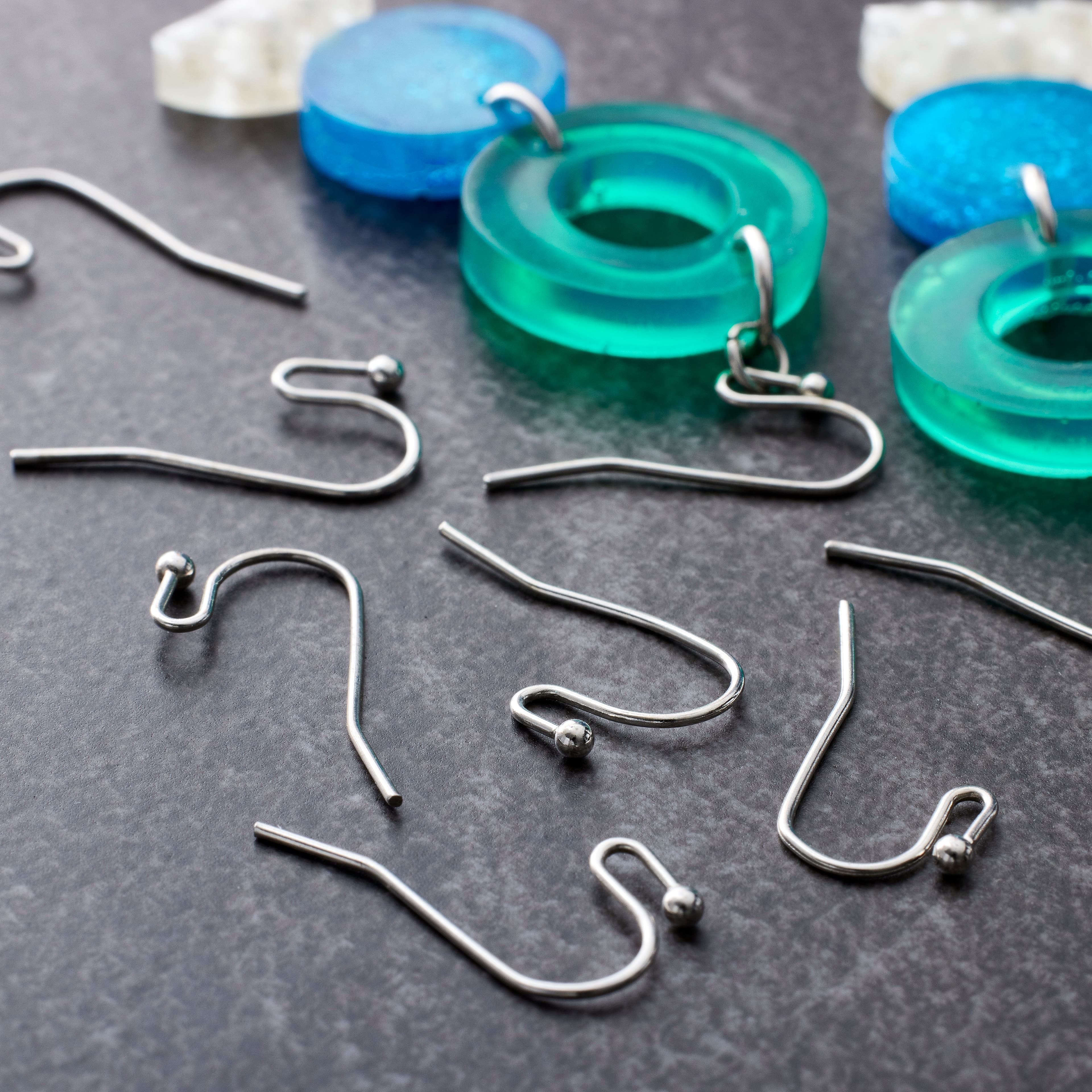 12 Packs: 30 ct. (360 total) Rhodium Plated Fish Hooks by Bead Landing™