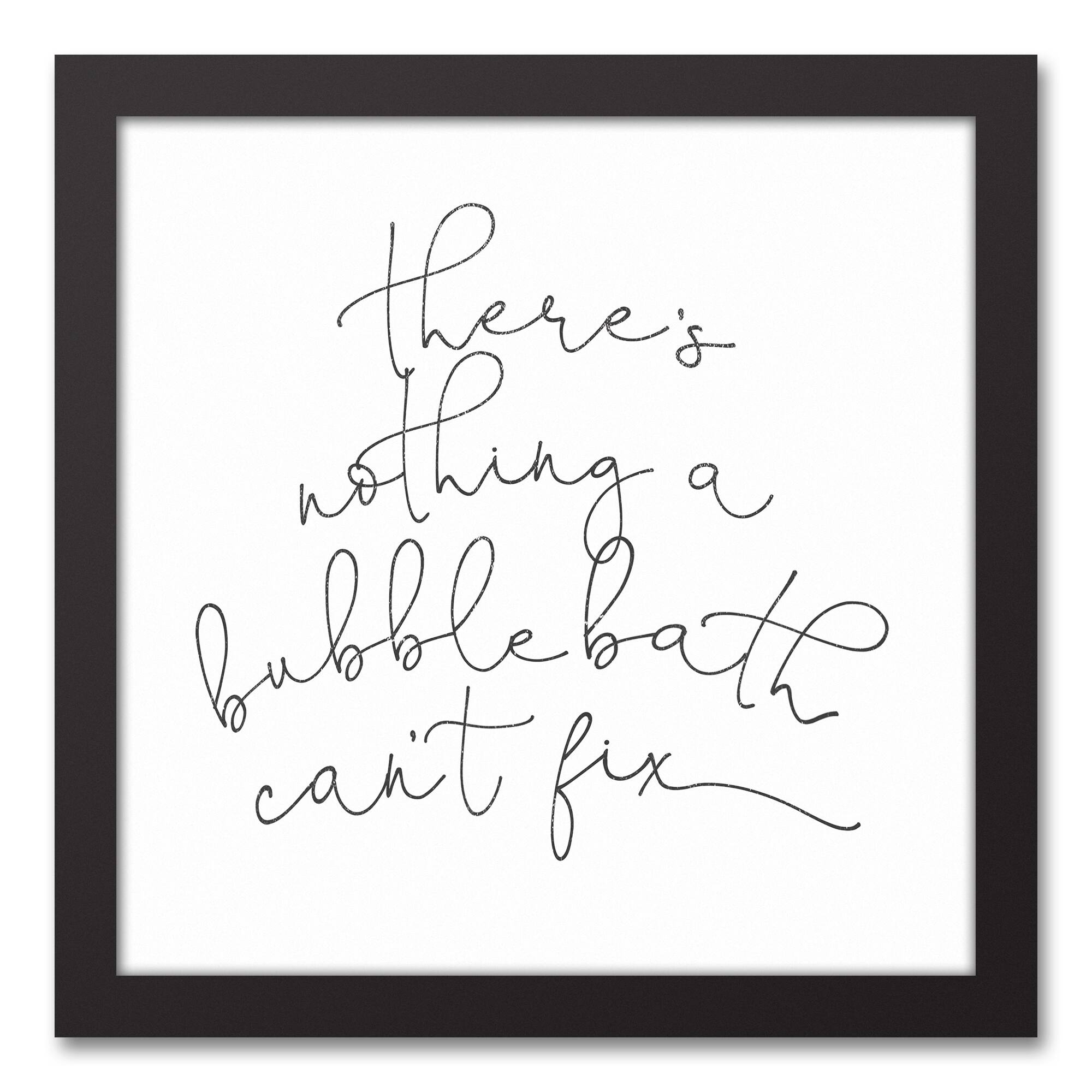 Bubble Bath 13.73" x 13.73" Black Framed Canvas