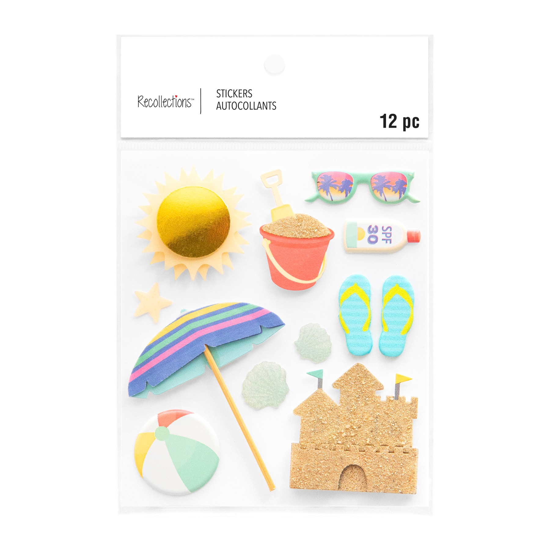 Sandcastle Puffy 3D Stickers by Recollections&#x2122;