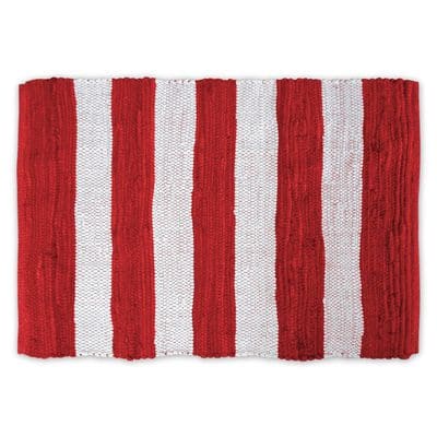 DII® Red & White Stripe Rag Rug 2ft. x 3ft. | Michaels