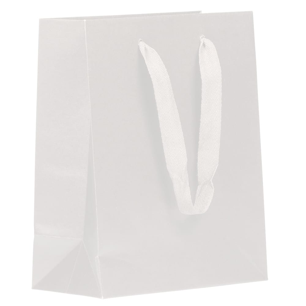 JAM Paper Medium White Matte Heavy Duty Kraft Gift Bags, 10ct.