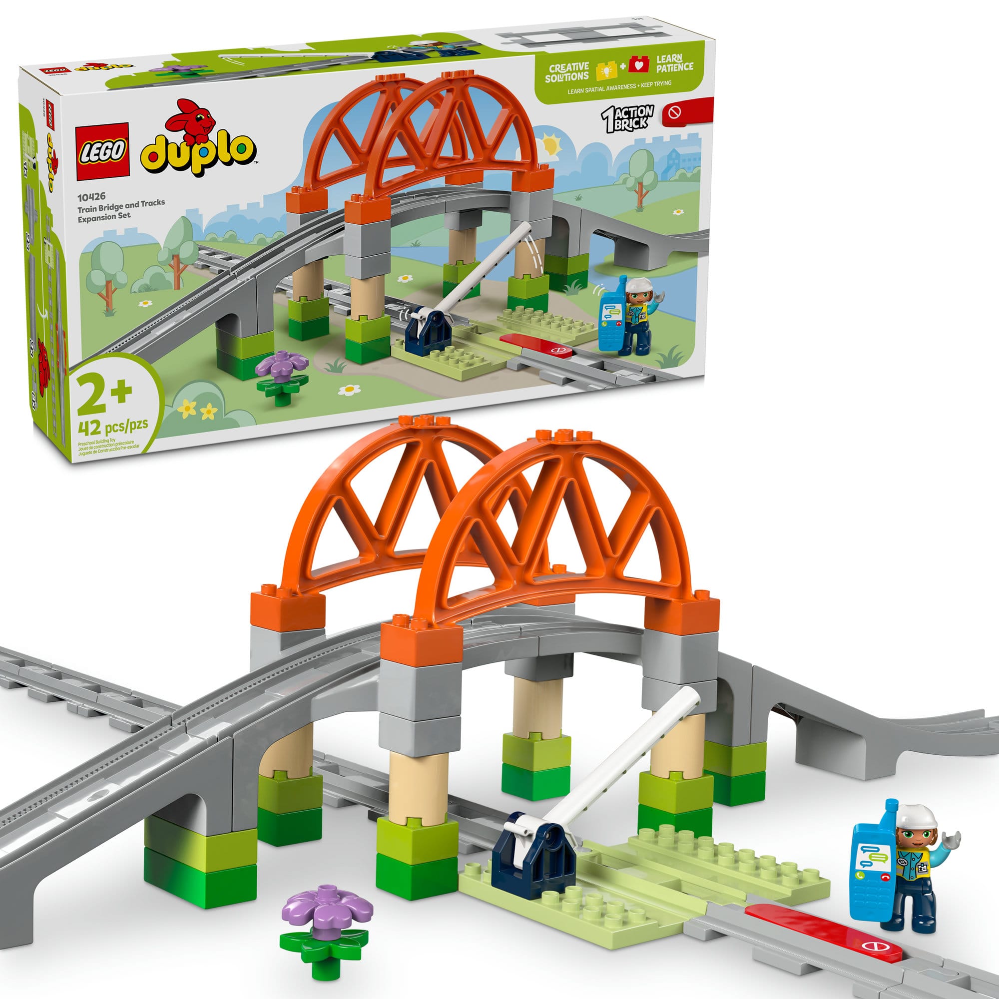 LEGO® DUPLO® Town Train Bridge and Tracks Expansion Set 10426