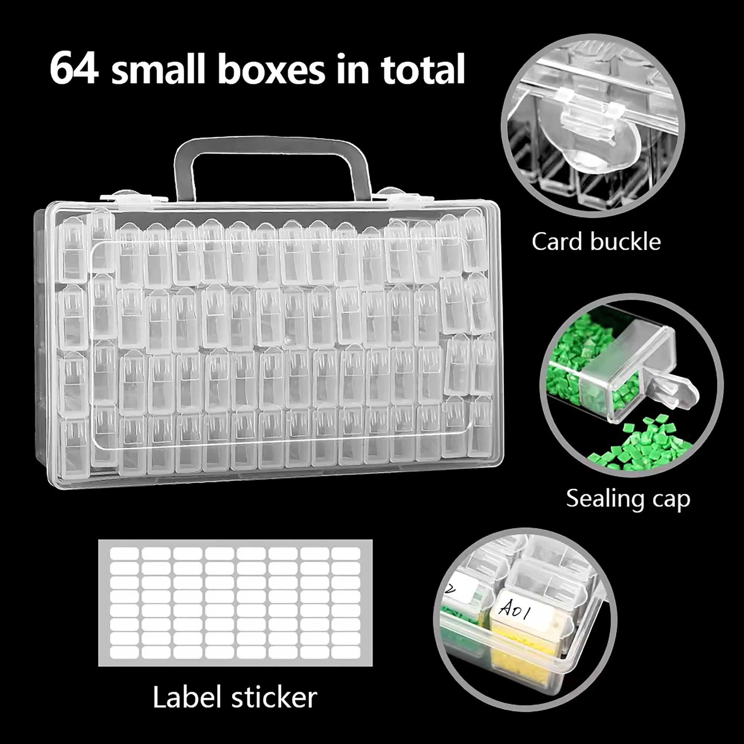 Sparkly Selections Clear Diamond Painting Storage Container with Bottles