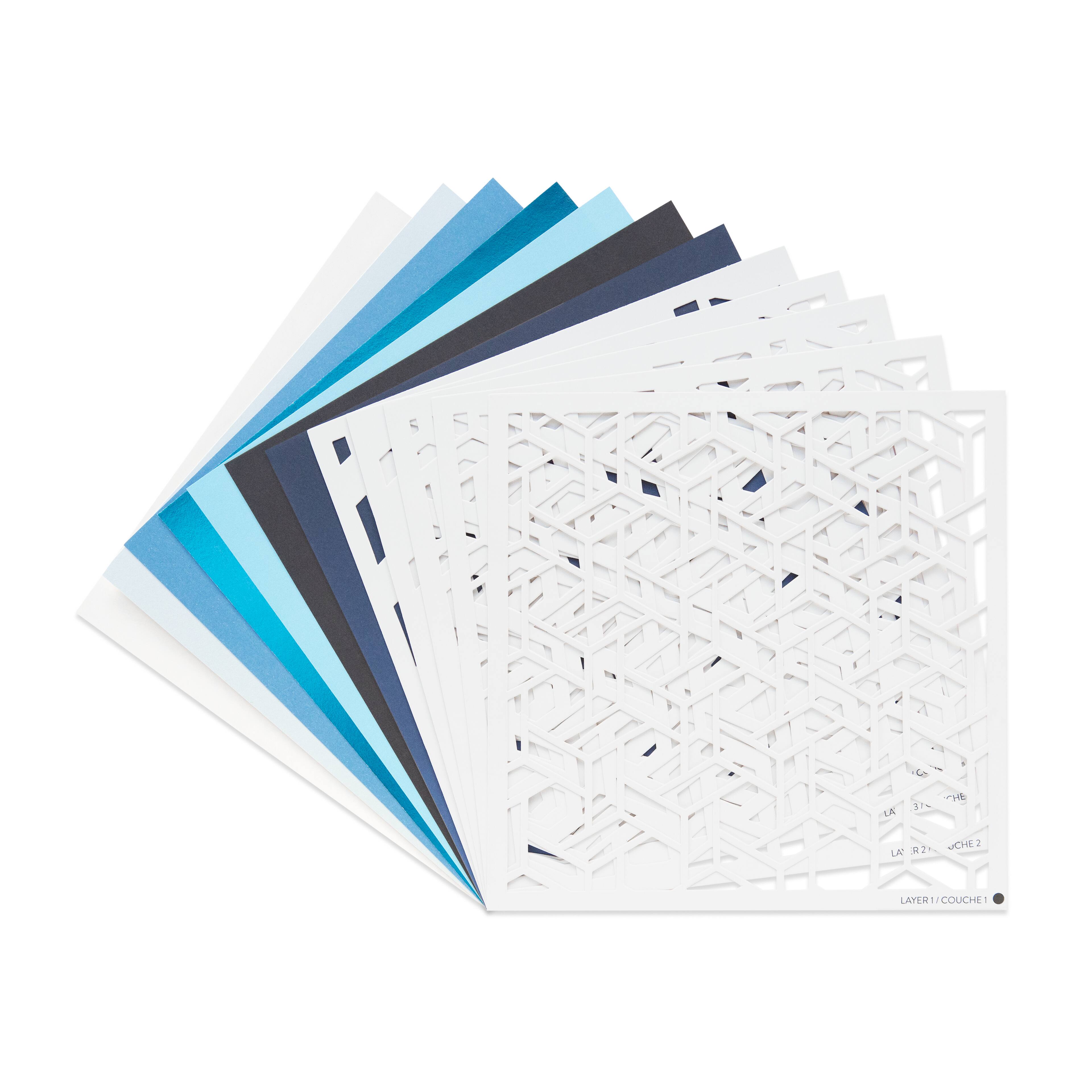 Blue Geometric Print Paper Layering Kit by Recollections™ Michaels