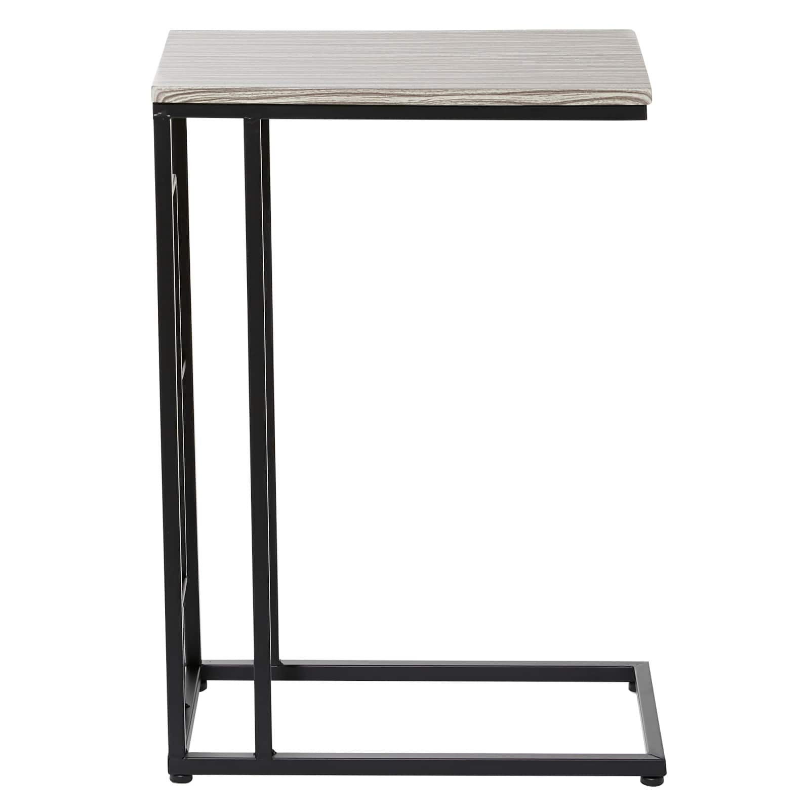 10" Black Contemporary Compact Accent Table