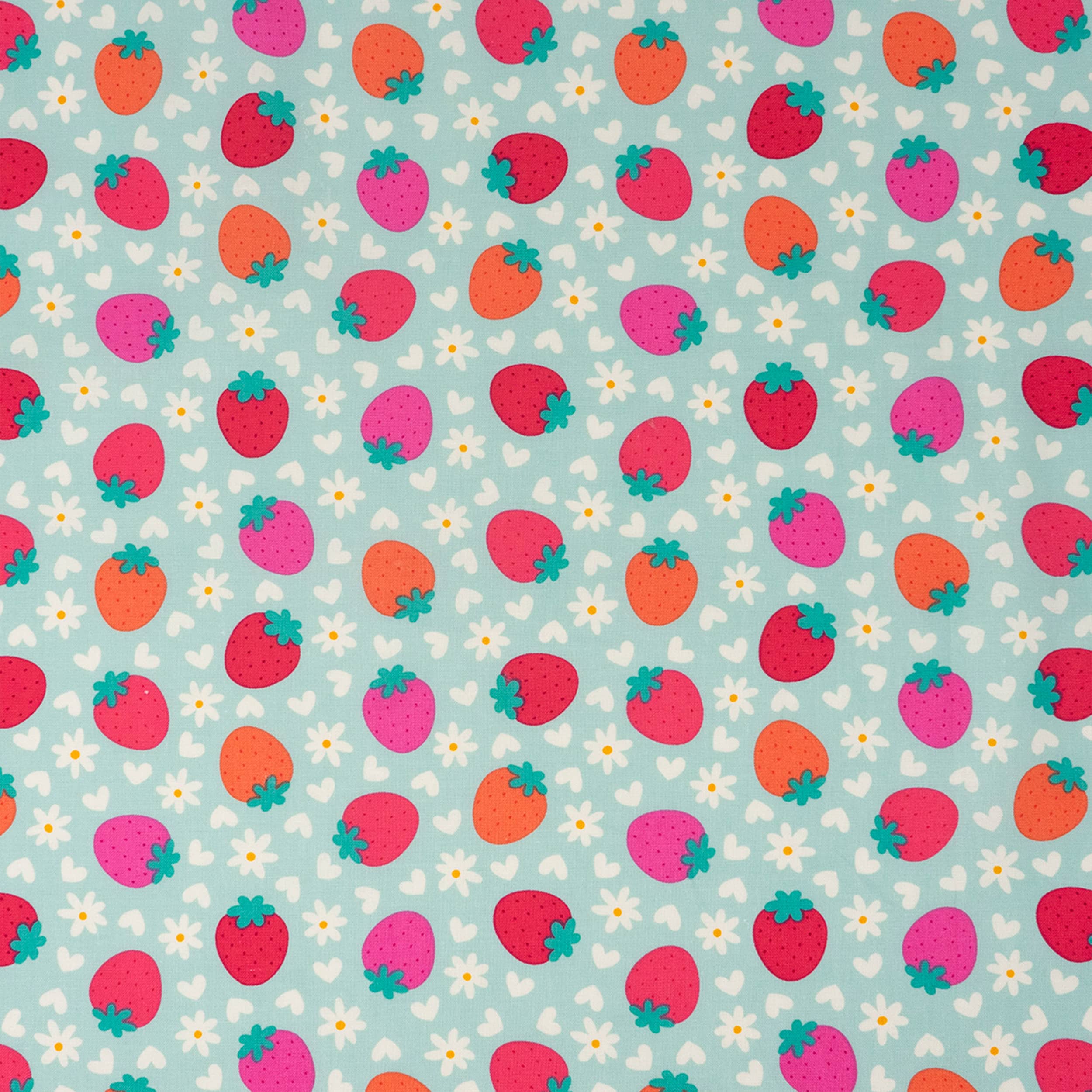 SINGER Modern Strawberry Cotton Fabric