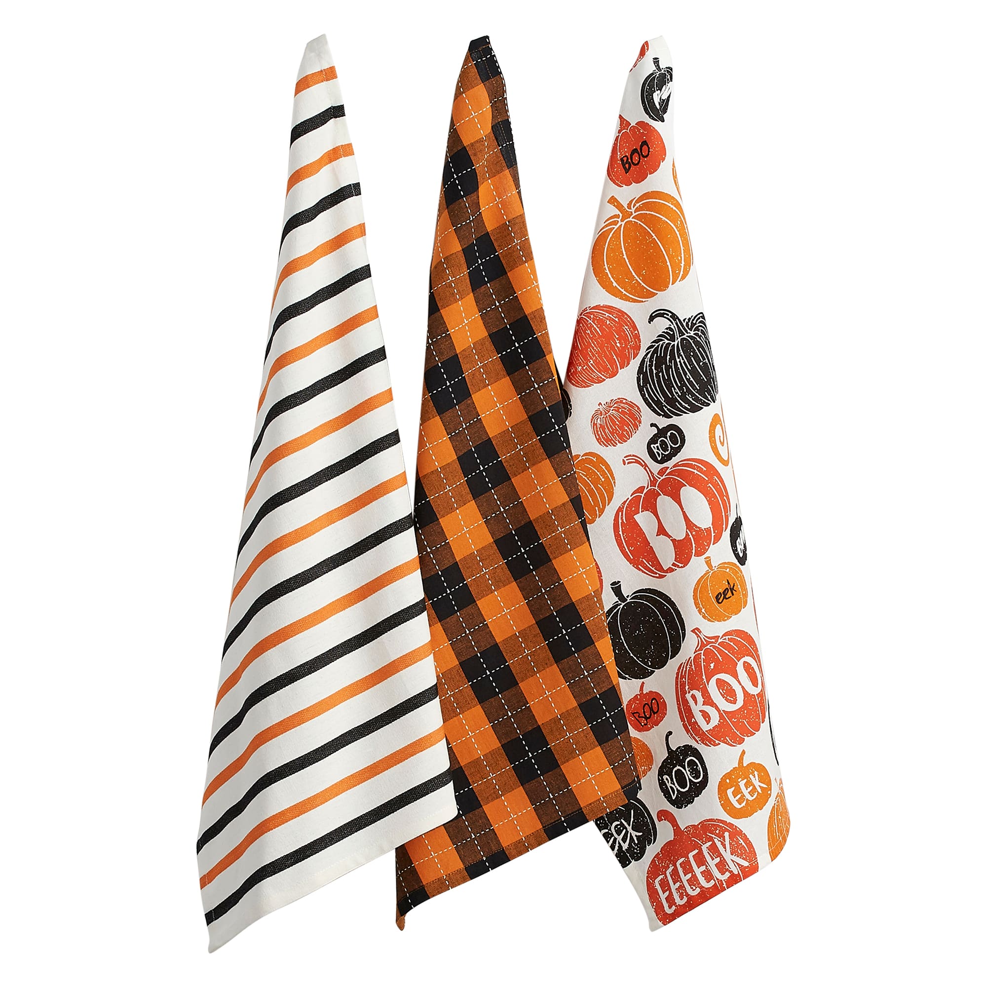 DII&#xAE; Pumpkin Boo! Dishtowel Set