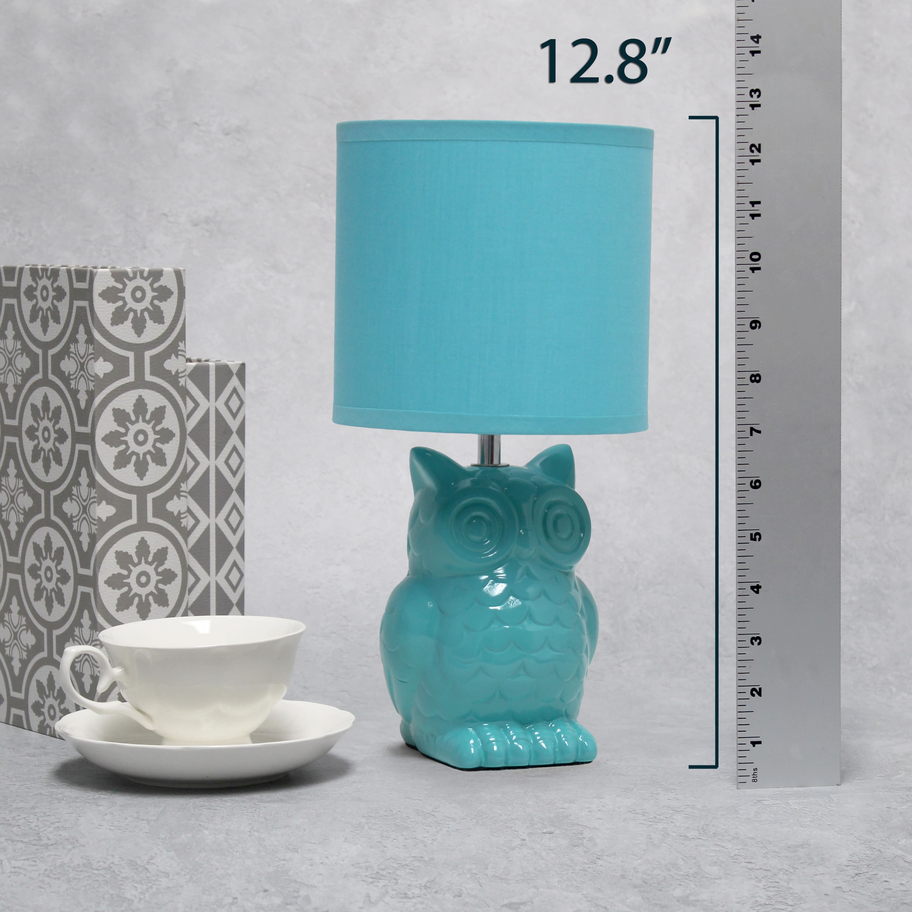 Simple Designs 13&#x22; Ceramic Owl Table Lamp