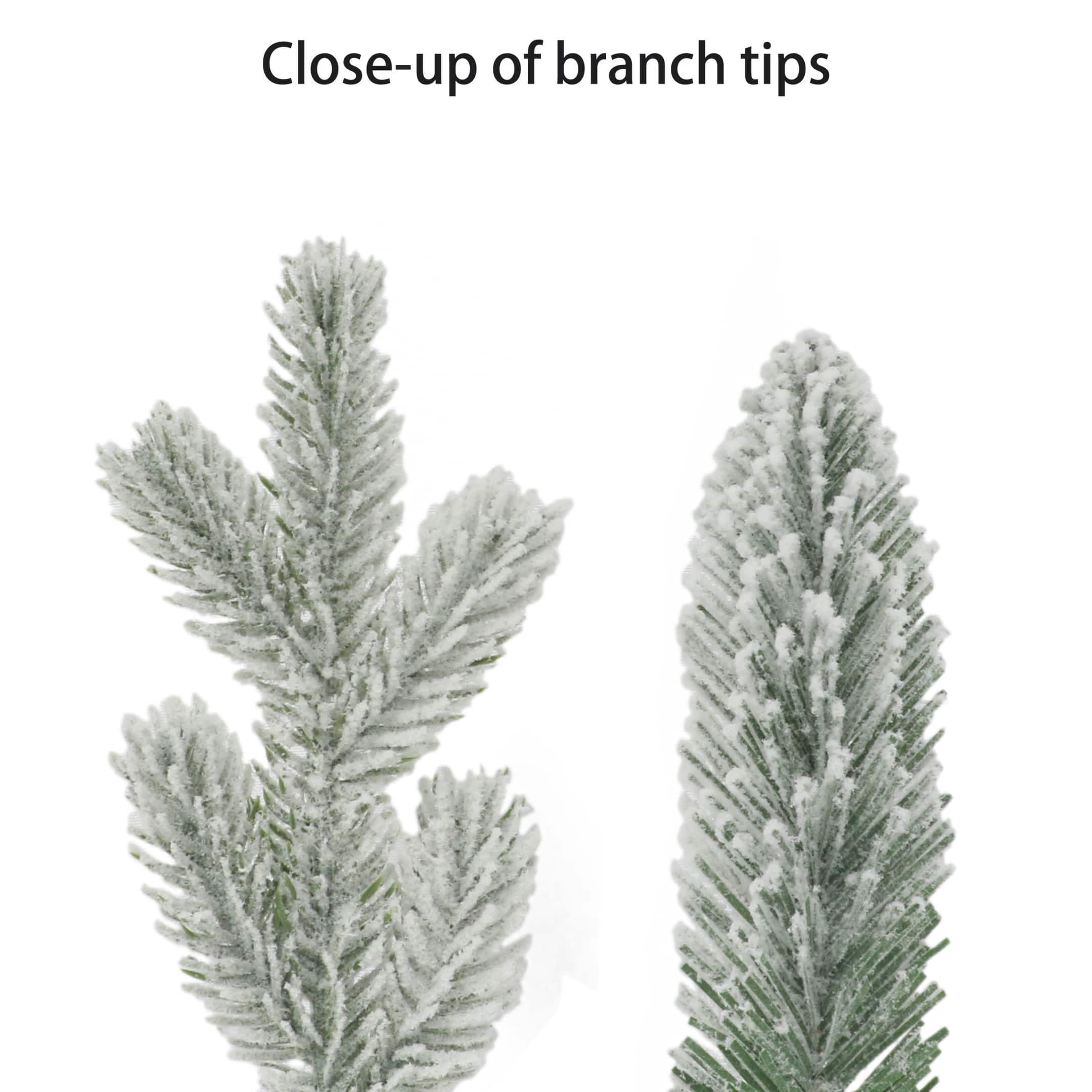 6ft. Battery-Operated Pre-Lit Flocked Decorated Artificial Garland