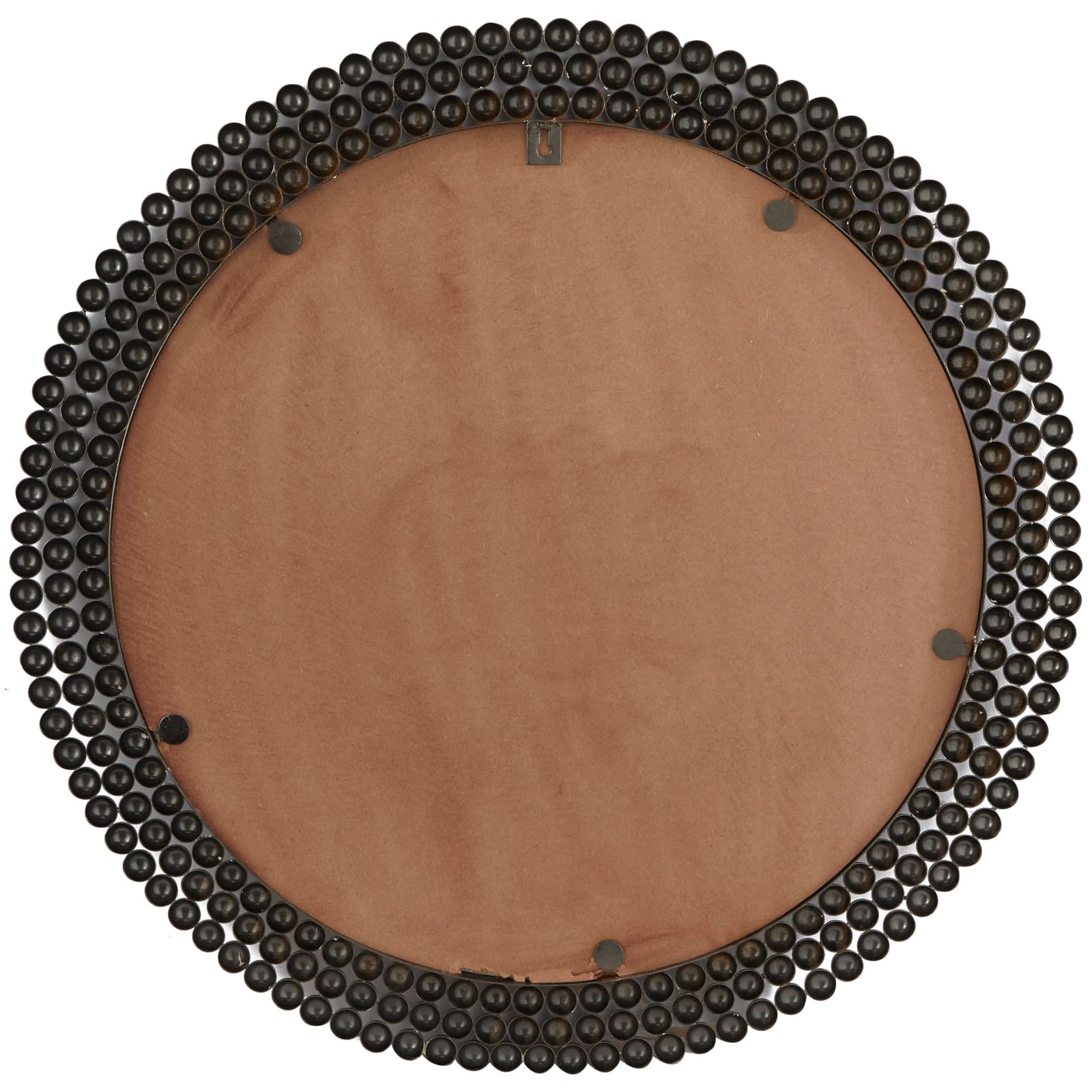 CosmoLiving by Cosmopolitan Black Metal Ball Wall Mirror with Beaded Detailing 32" x 1" x 32"