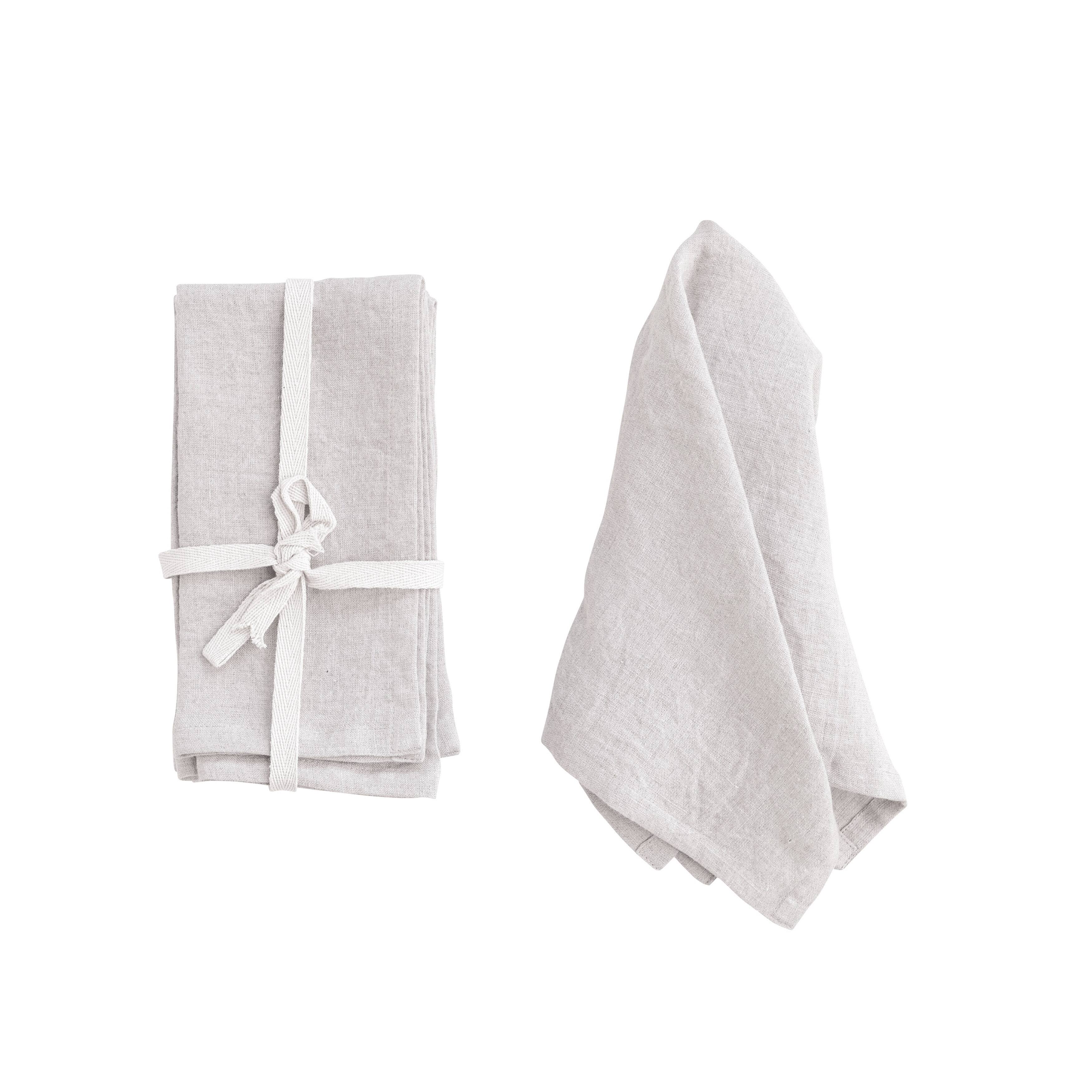 Hello Honey&#xAE; 18&#x22; Square Stonewashed Linen Dinner Napkins, 4ct.