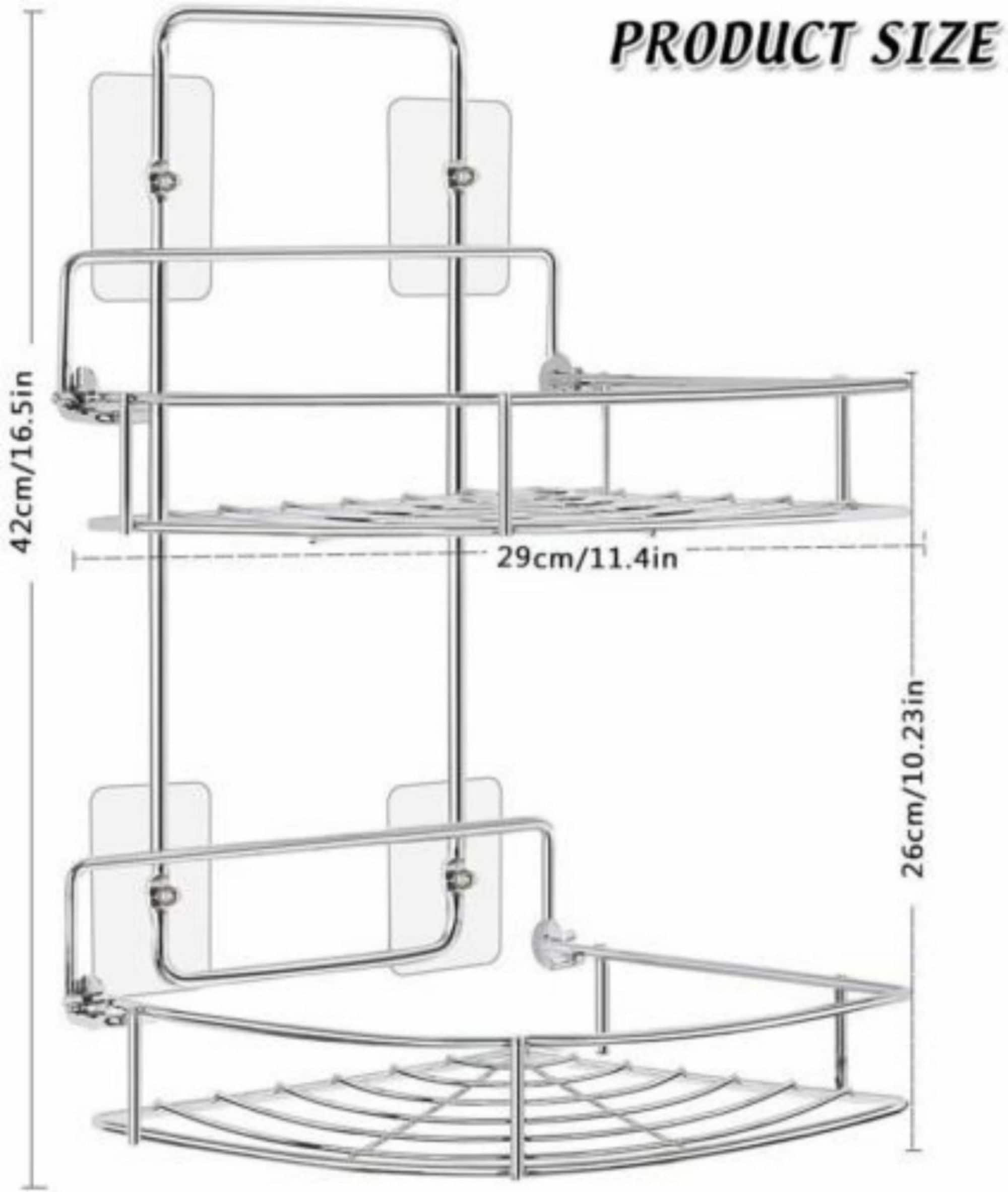 Silver 2-Tier Bathroom Shelf Storage