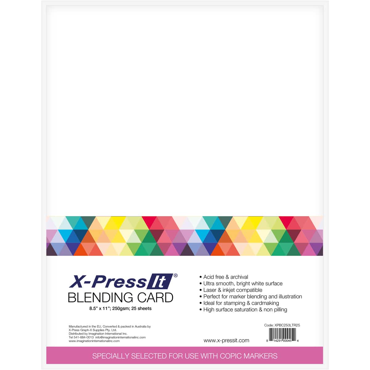 X-Press&#xAE; 8.5&#x22; x 11&#x22; White Blending Cards, 25ct.