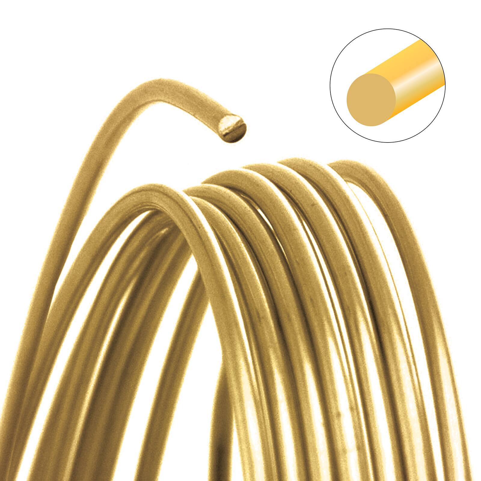 The Beadsmith&#xAE; Wire Elements&#x2122; 12 Gauge Gold Tarnish Resistant Soft Temper Wire, 5ft.