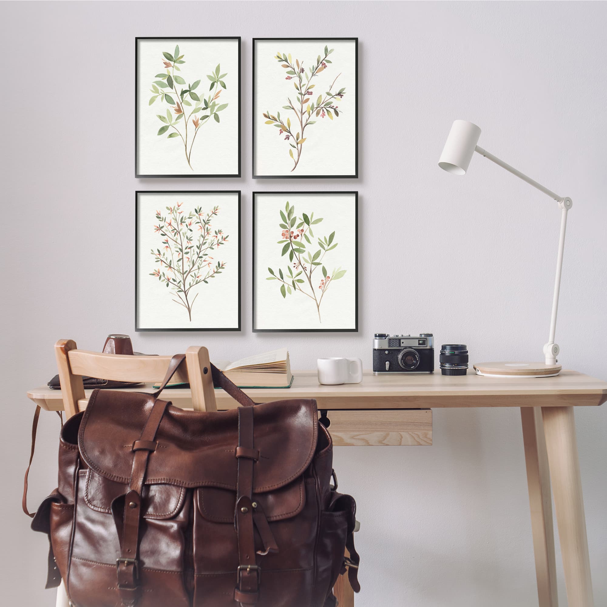 Stupell Industries Soft Farmhouse Botanicals Charming Wild Foliage Plant Illustration Framed Wall Art