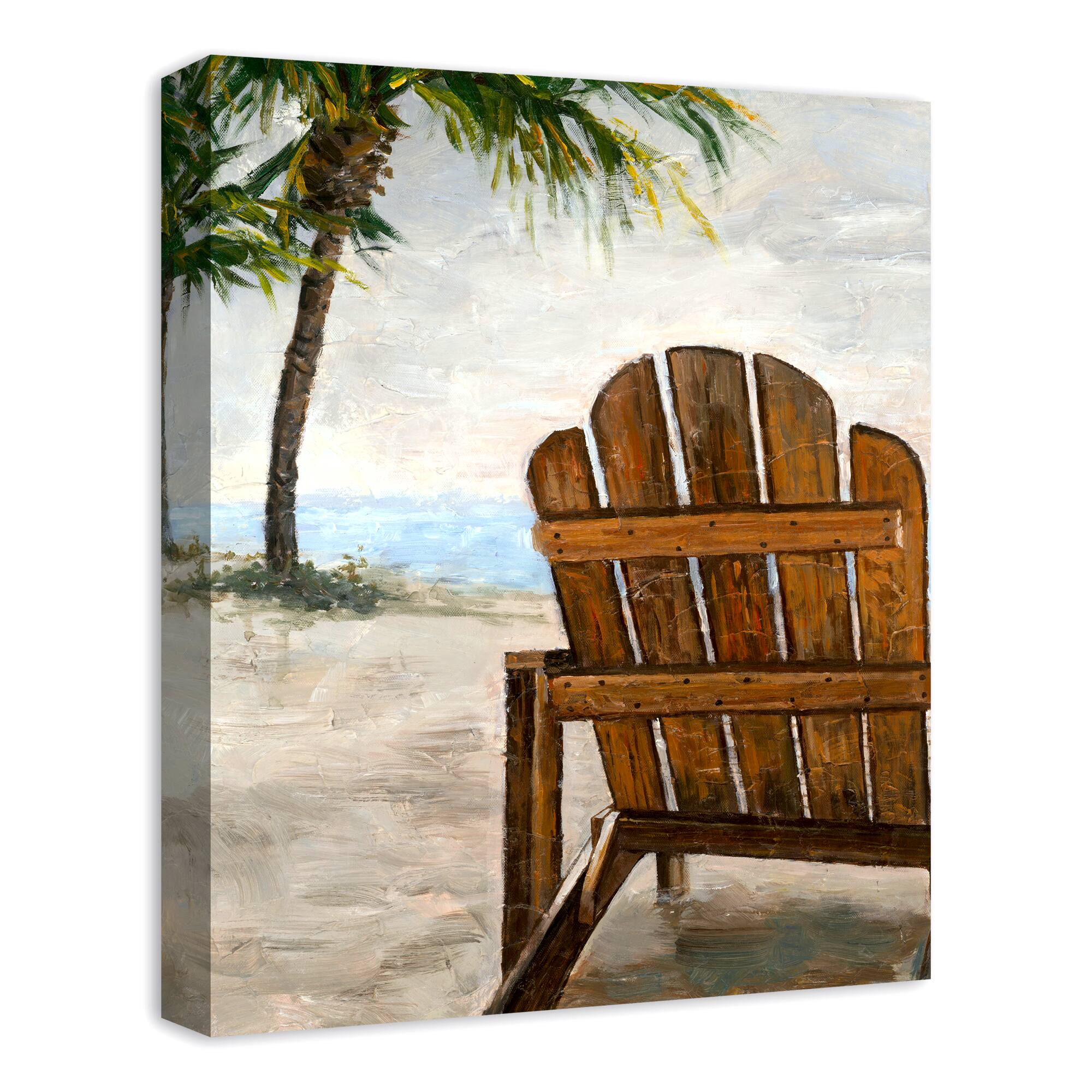 Beach Chair 16&#x22; x 20&#x22; Canvas Wall Art